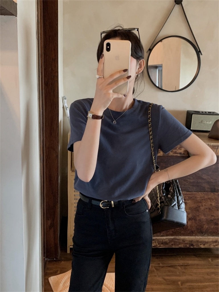 Cloudy Puff Round Neck Tee 云朵泡泡纯色圆领磨毛Tee (11 Colours)