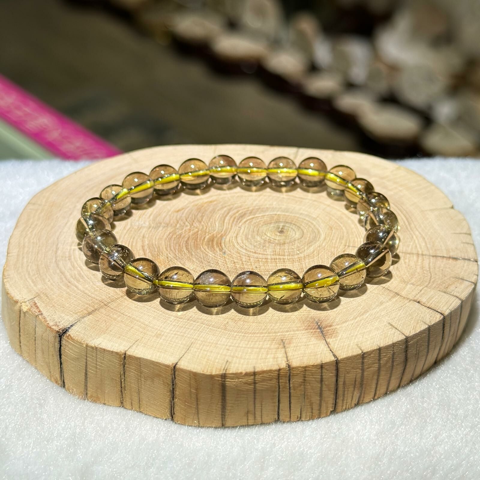 茶黃晶手串 7.3 mm +/-