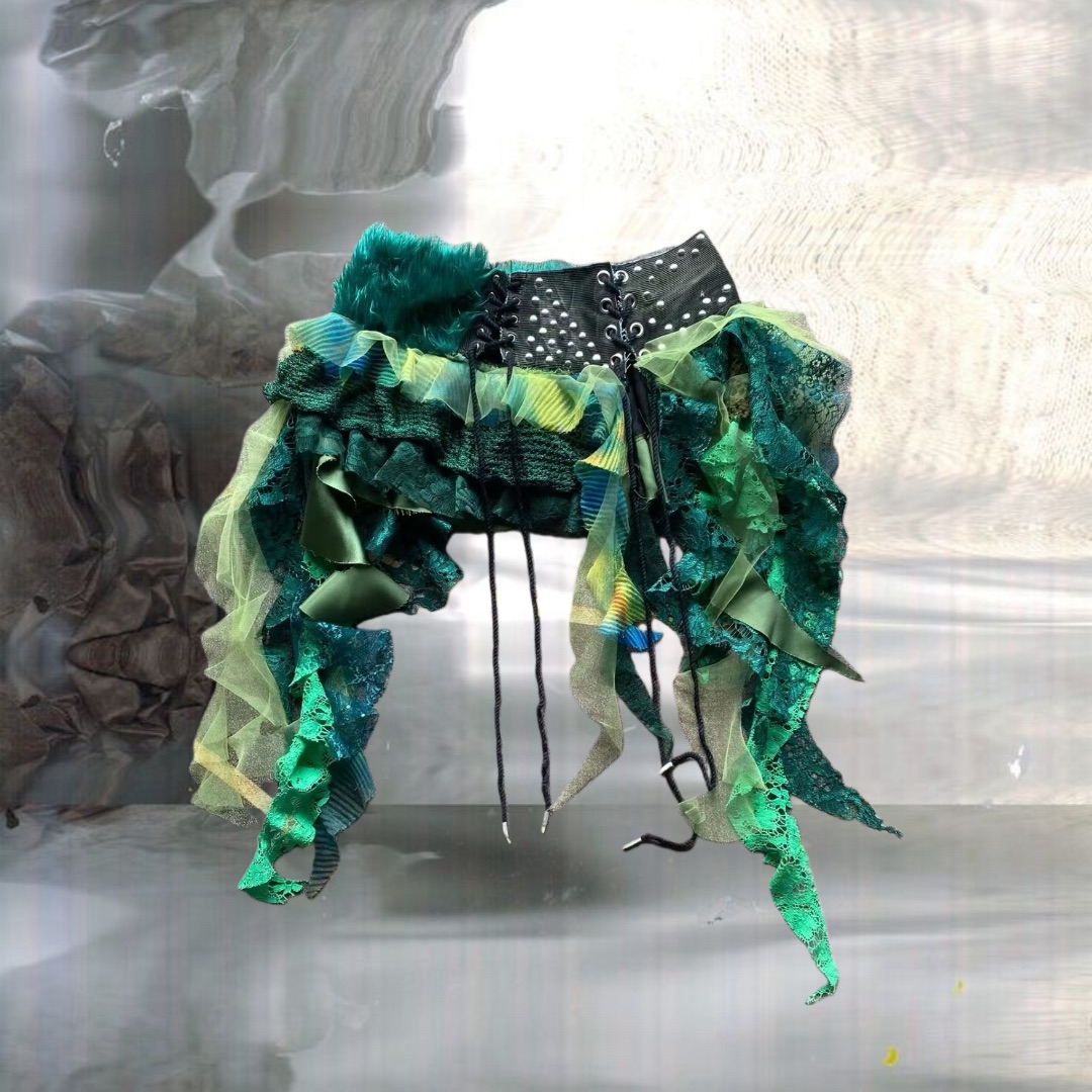 🧚🏻Green Elf Handmade Skirt
