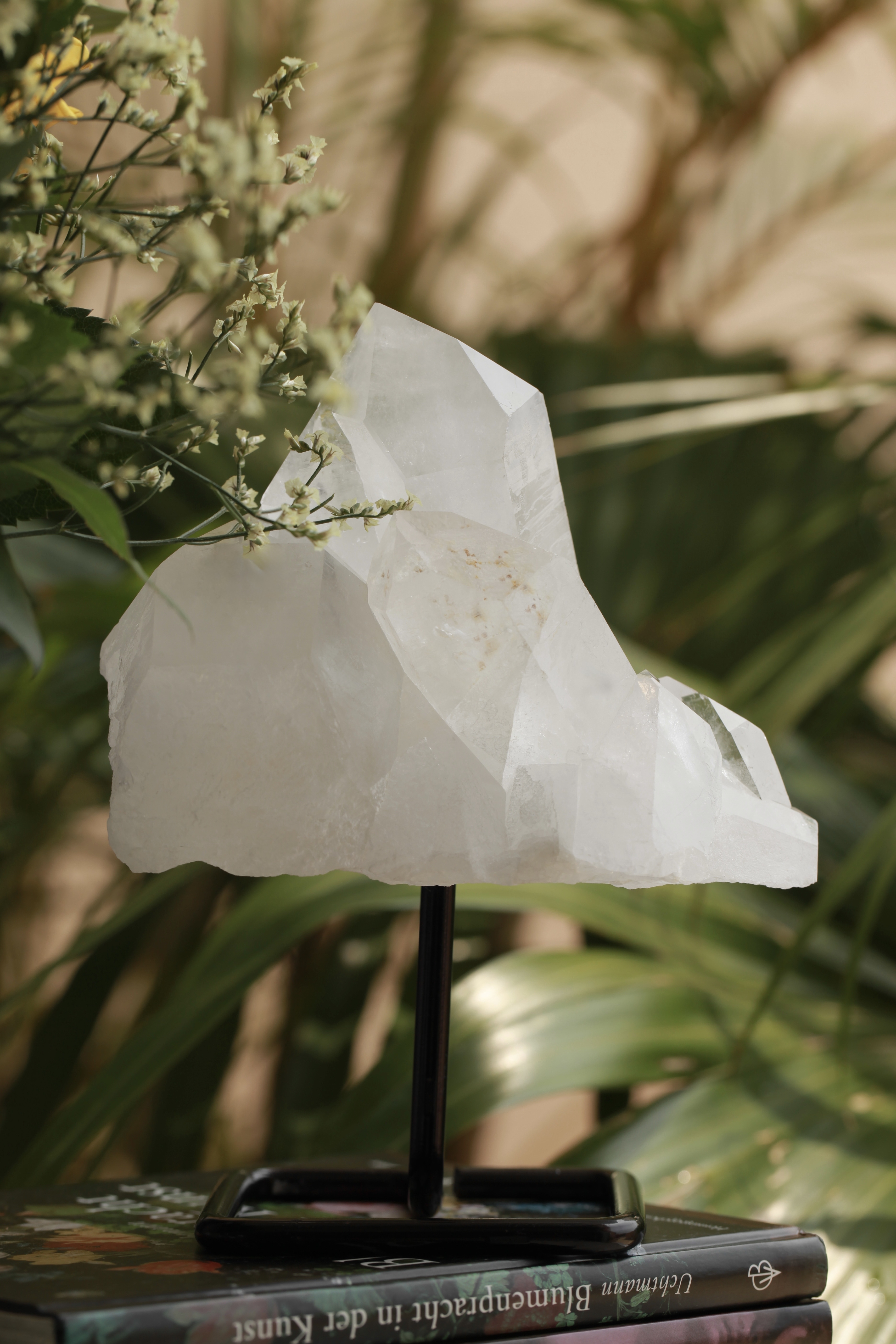 ꧁12.8cm 2.1kg白水晶簇連托架擺件꧂CL.707AC7FG2JT5-RB19*16FF