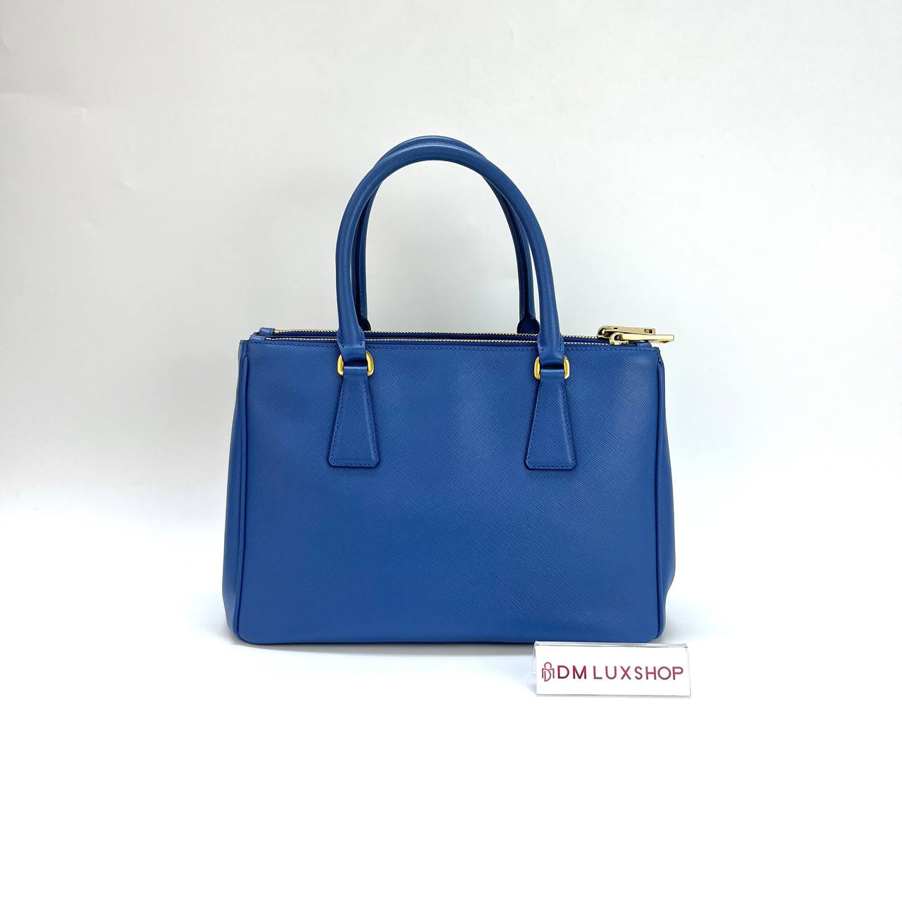 Prada Blue Saffiano Lux Tote GHW