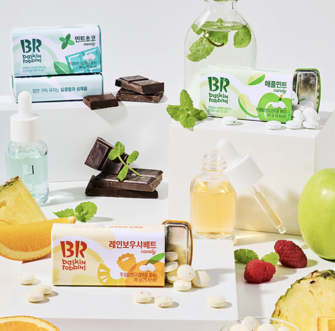 韓國 Baskin Robbins 31雪糕 經典口味薄荷糖 3種口味｜彩虹雪葩 / 蘋果薄荷 / 薄荷朱古力