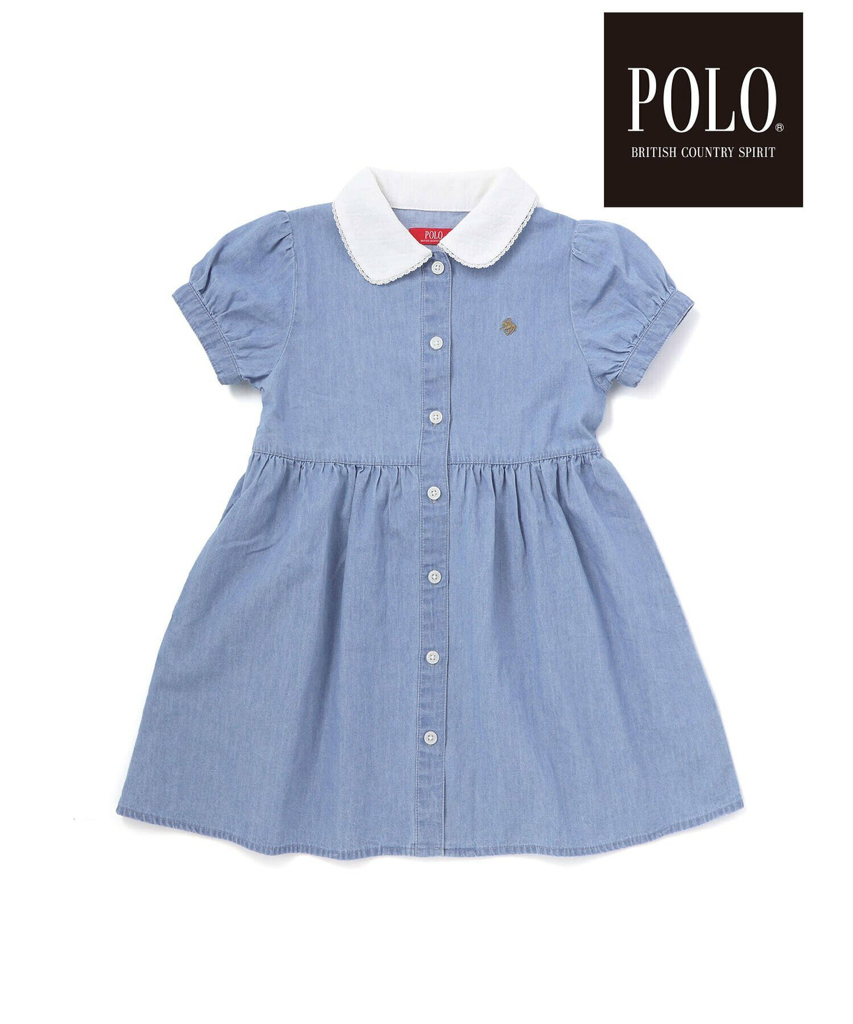 🇯🇵預訂 日本直送🇯🇵Slap Slip x Polo Bcs兩色標誌刺繡蝴蝶結翻領短袖連身裙