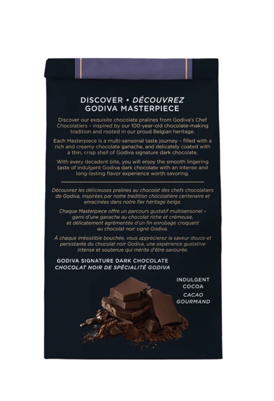Godiva Masterpiece黑朱古力 428g（獨立包裝）