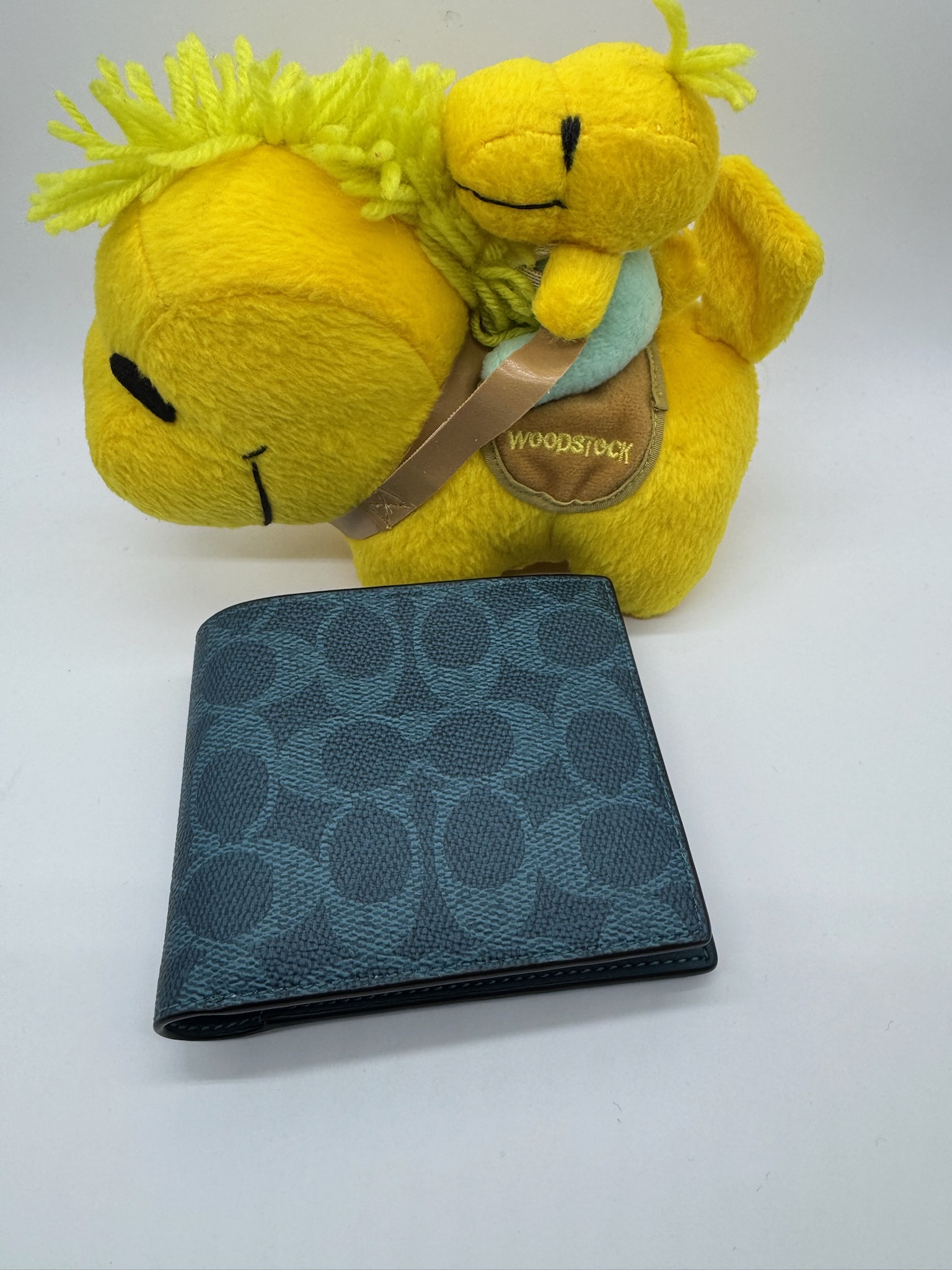 😎😎就係有點獨特嘅藍色Signature C pattern 可拆卡套 Coach 短銀包現貨🇨🇦✈️🇺🇸