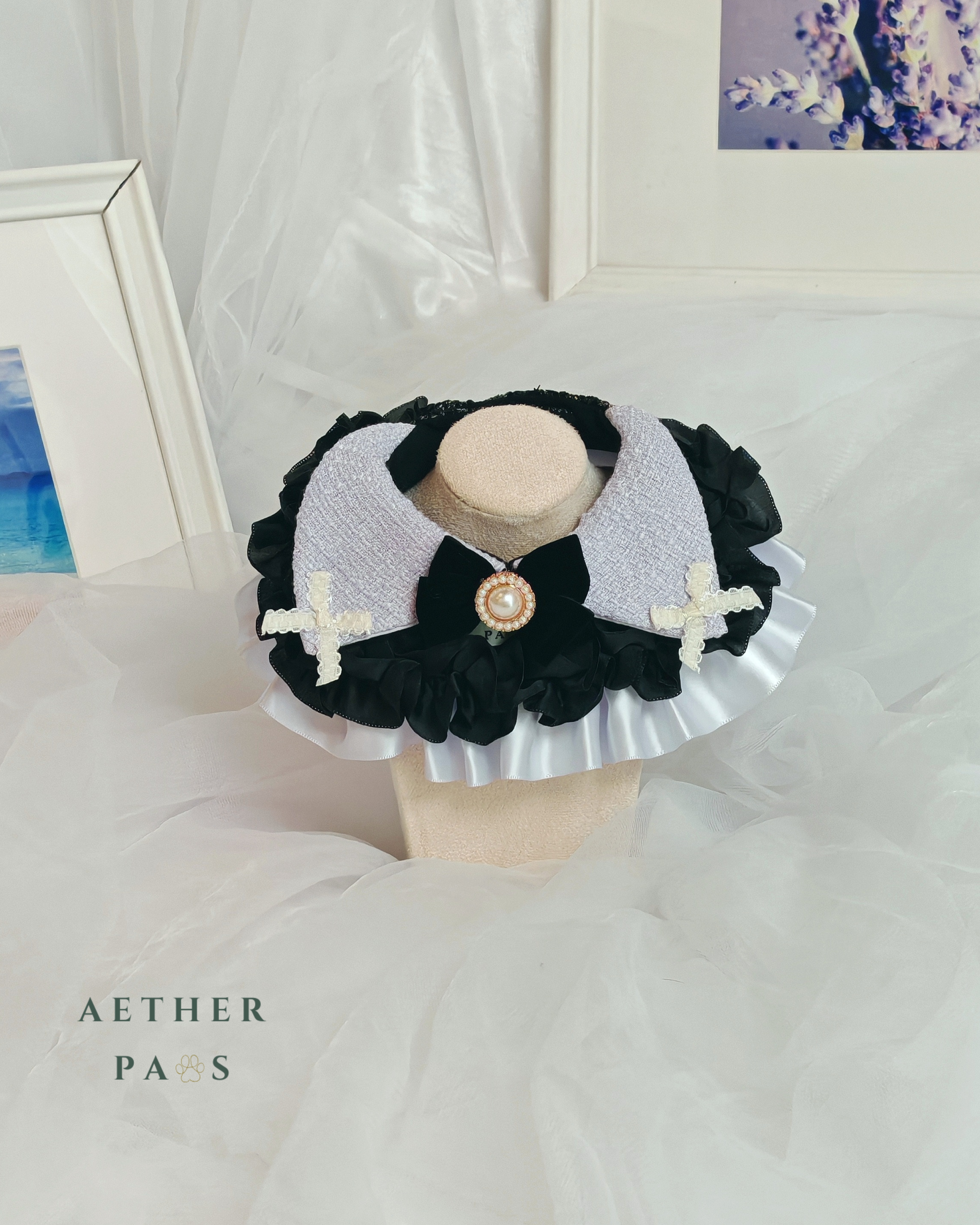 Gothic Violet Lace Bib