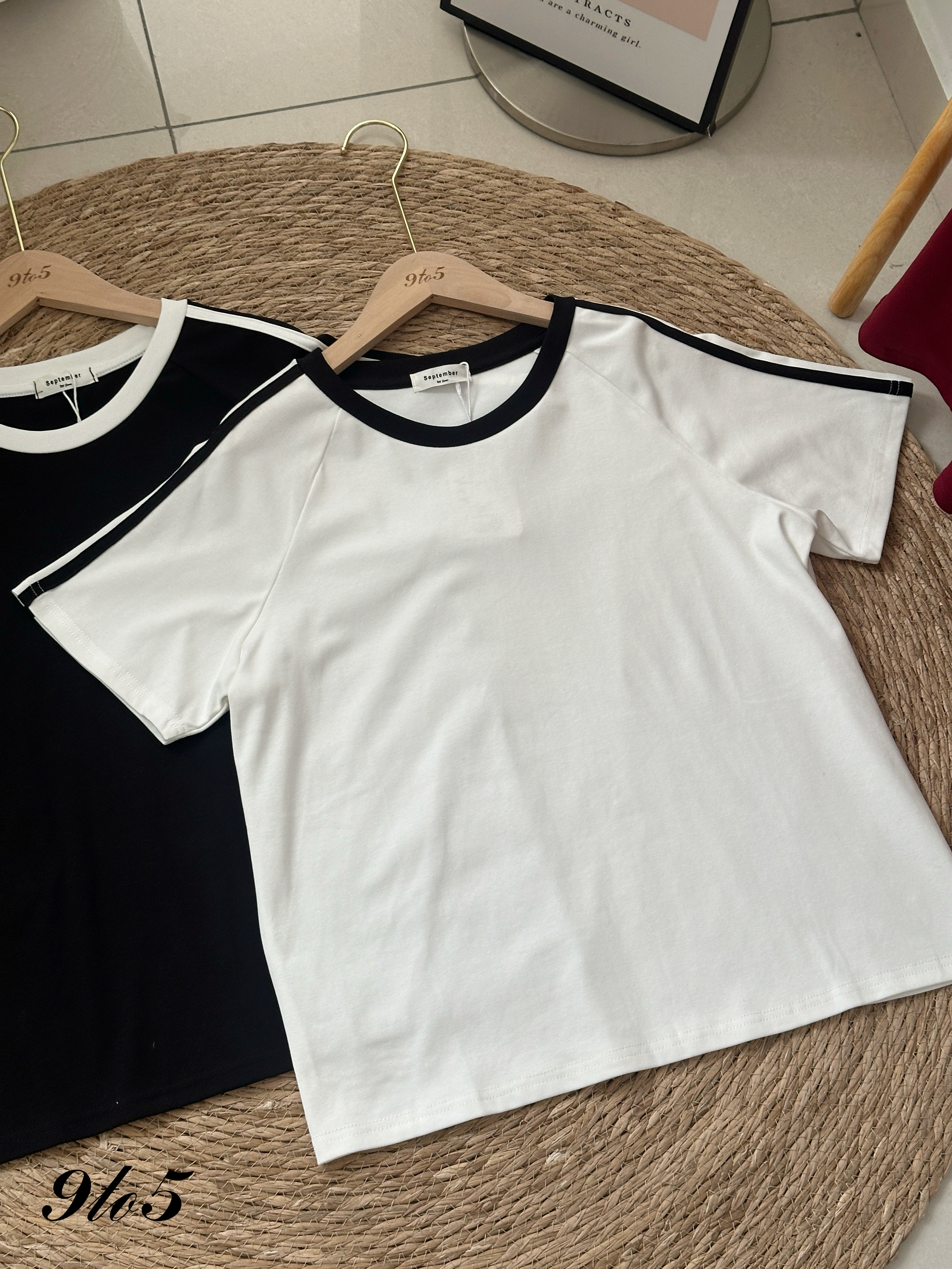 T4213 Contrast Oversized Tee - 3 Colors 