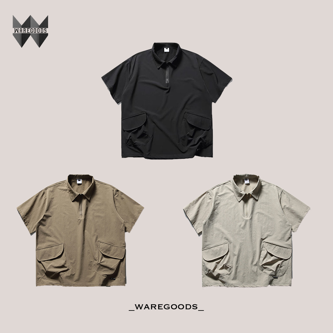 W021半開胸口袋polo衫