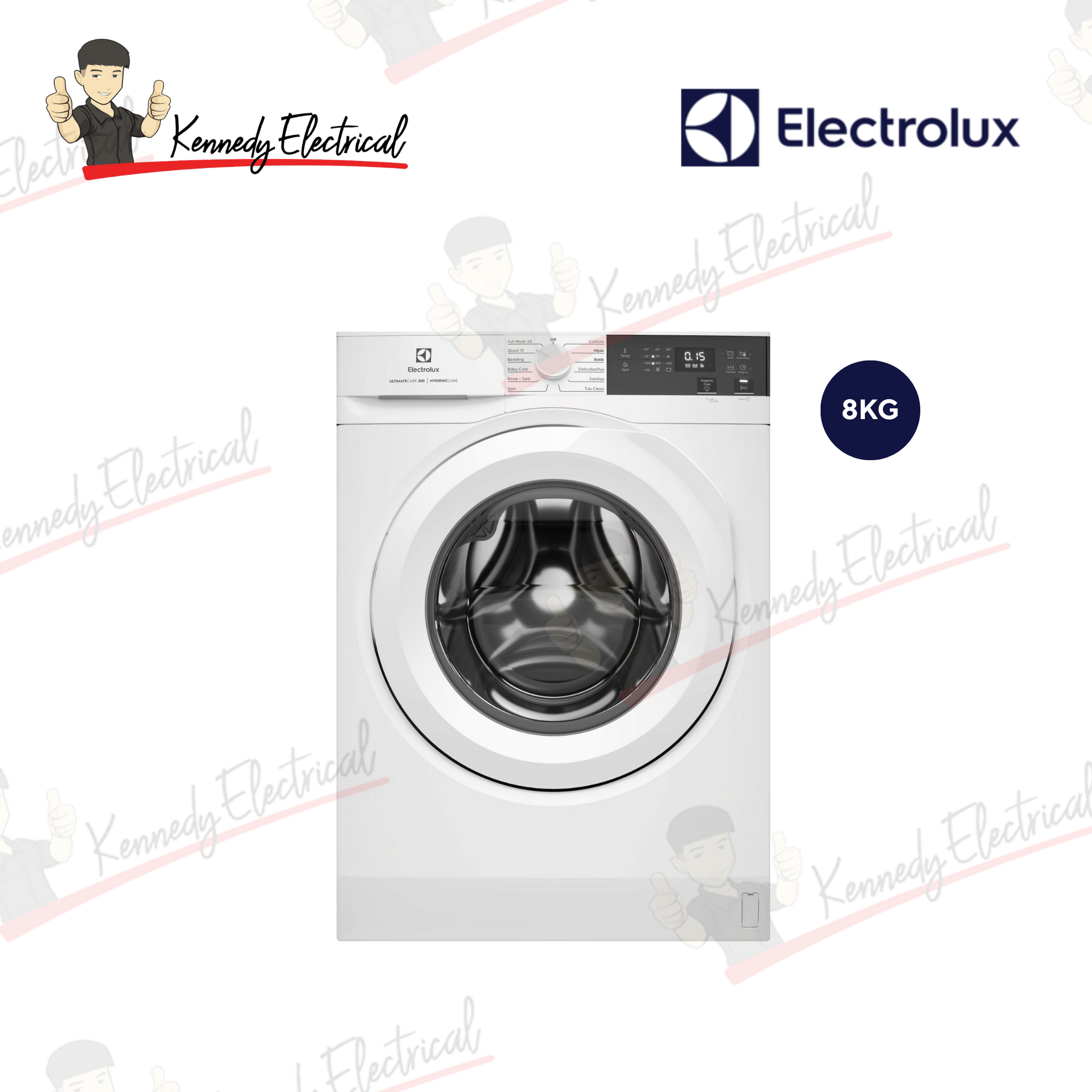 Electrolux 8kg UltimateCare 300 Front Load Inverter Washer (EWF8024D3WC)
