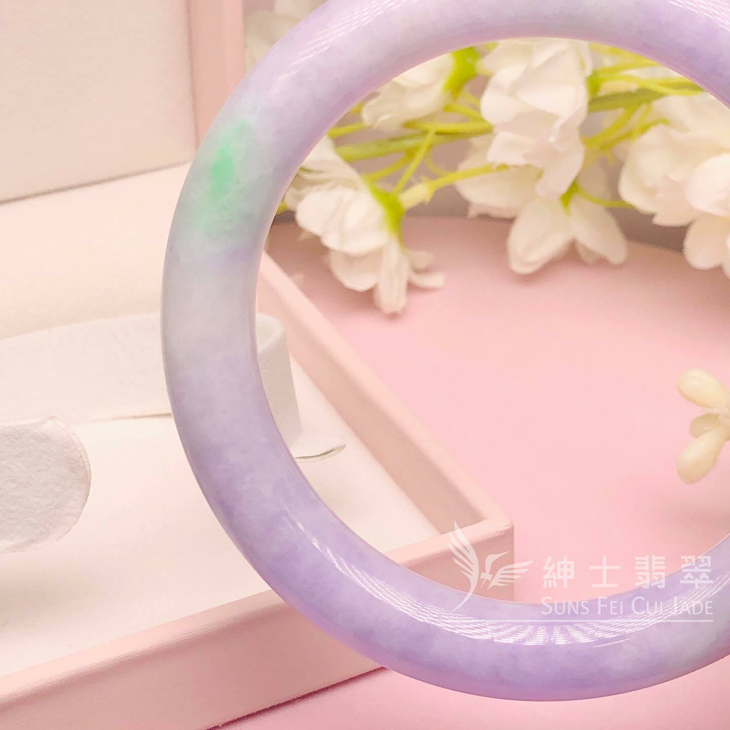 會卡藍紫飄翠圓鐲59.3mm