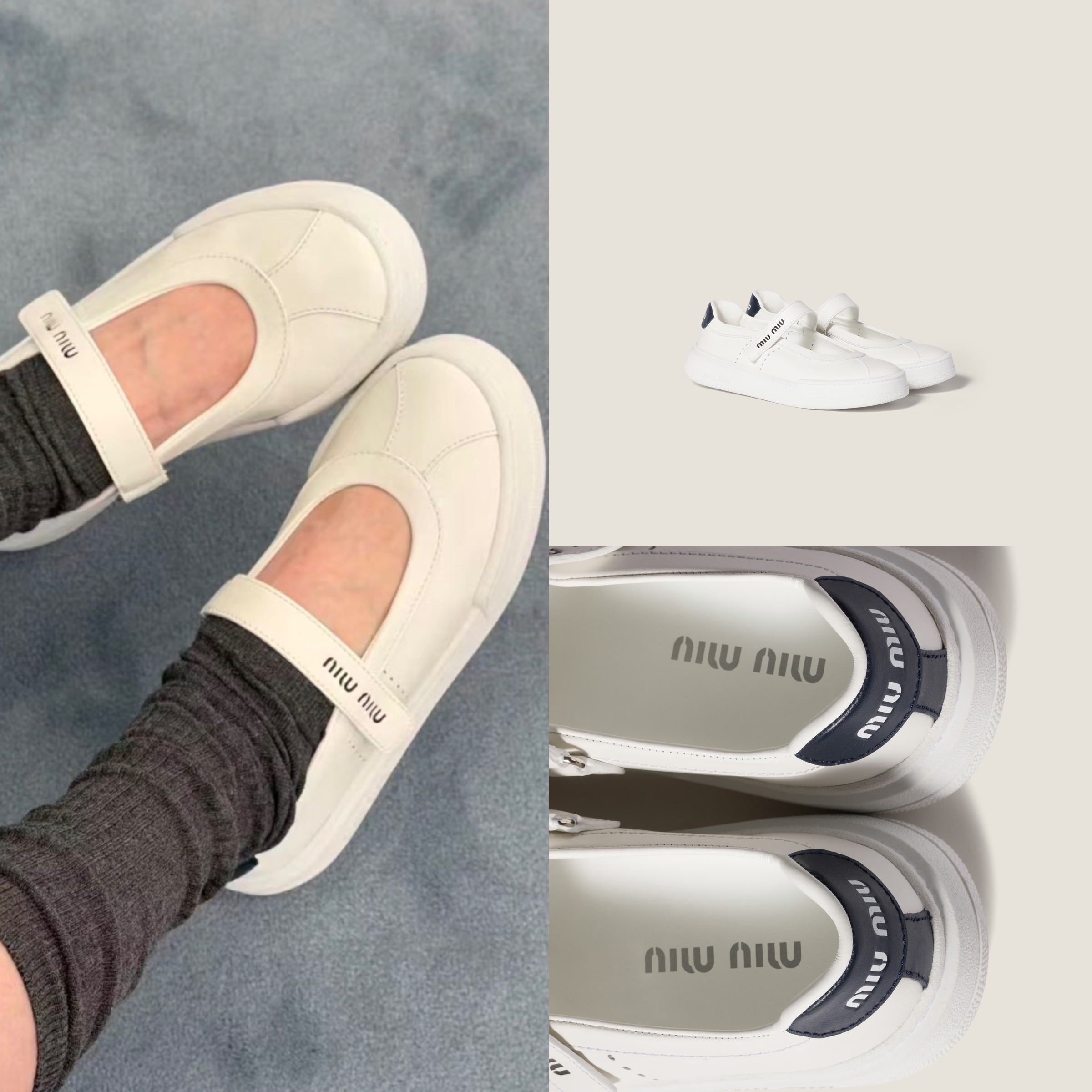 限時優惠✨新款🆕訂貨🍒MIUMIU Calf leather Maryjane   Size 36/36.5/37/37.5/40/40.5