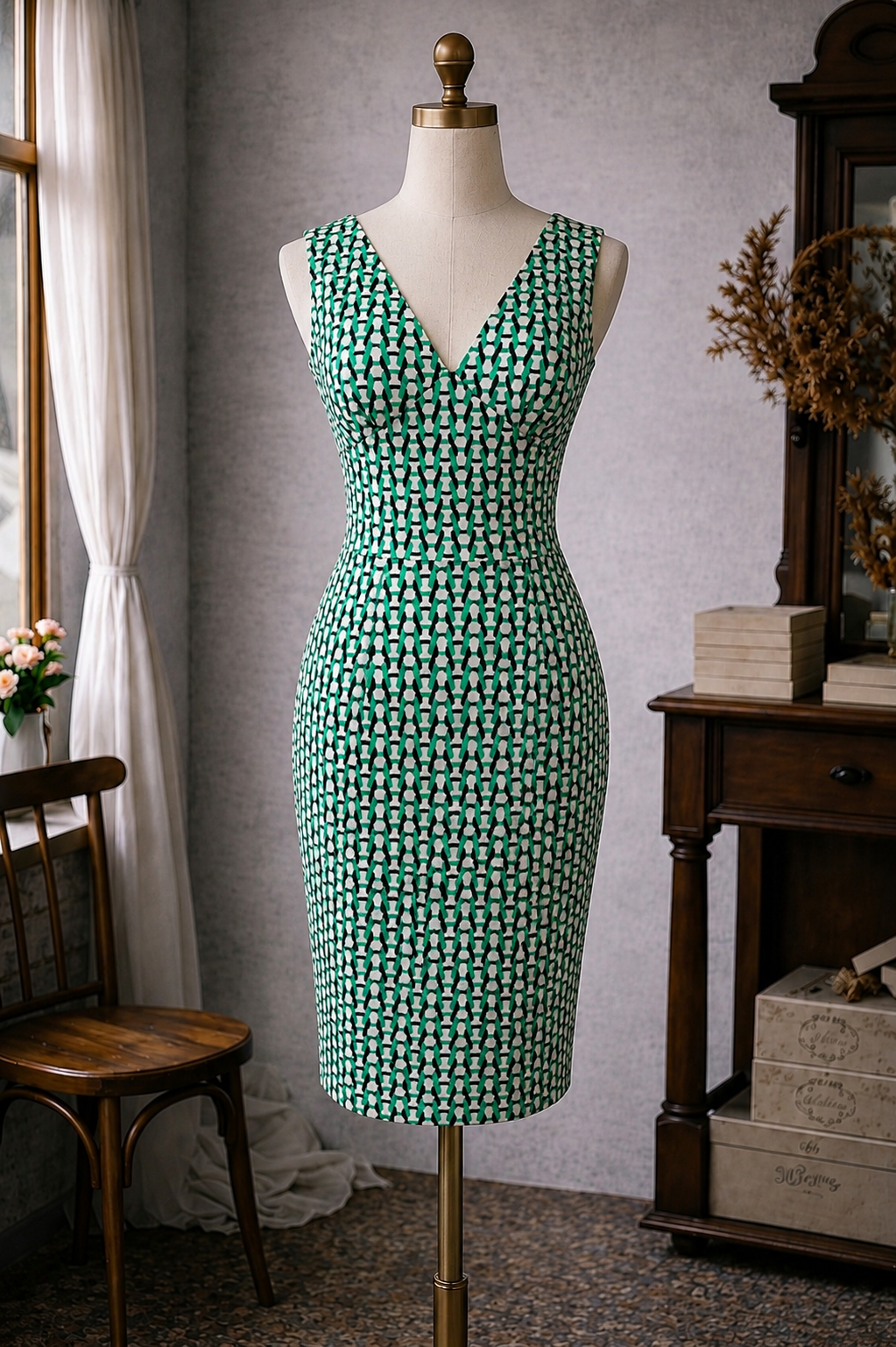 (Ready-Made) The 90s Party Queen Style Diana Dress (FM156)