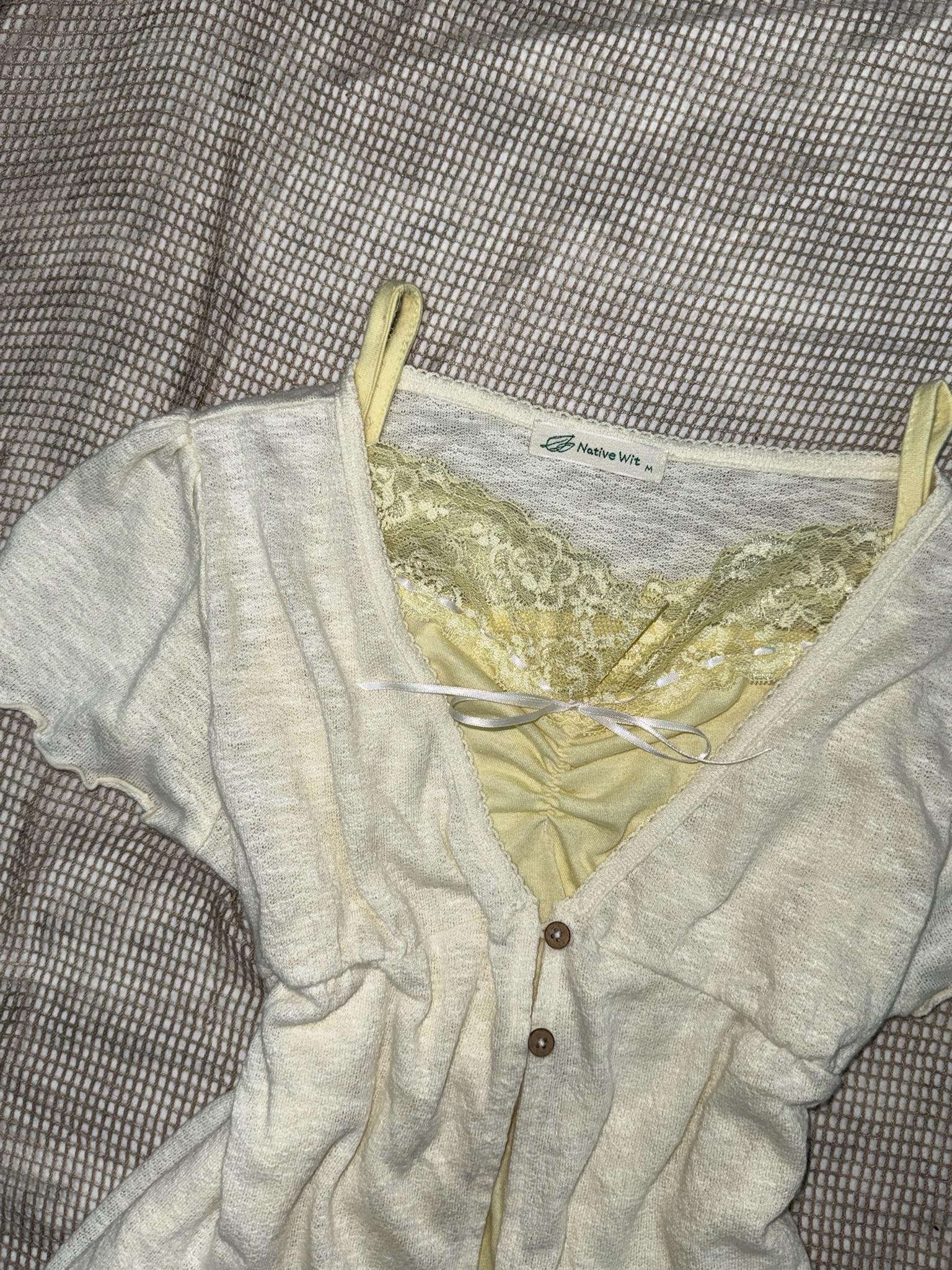 Yellow Lace Cream Angel