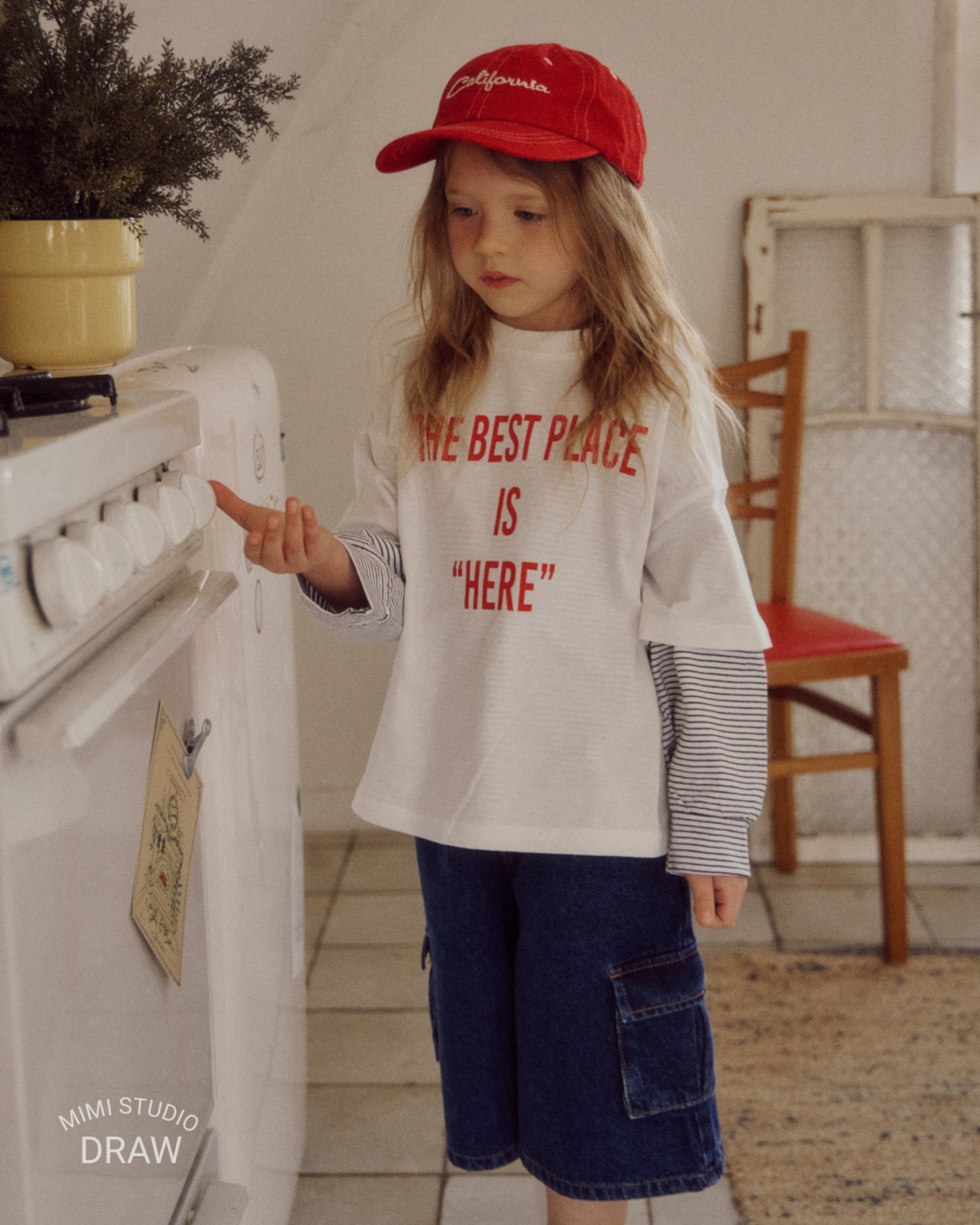 Bymimi | 薄款Stripe Tee(Red XL115-125/White L105-115)