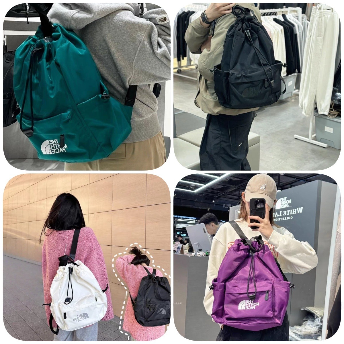 【現貨】The North Face 多口袋抽繩雙肩背囊