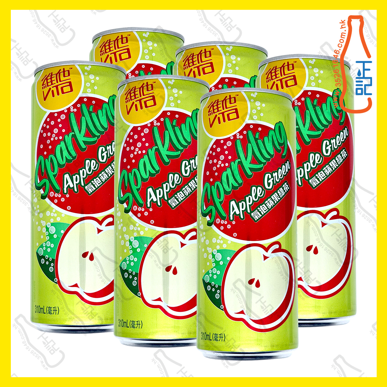 ==維他 氣泡蘋果綠茶 310ml x【6罐】 /份