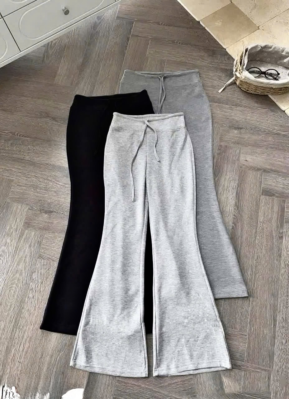 女士休閒高腰喇叭褲