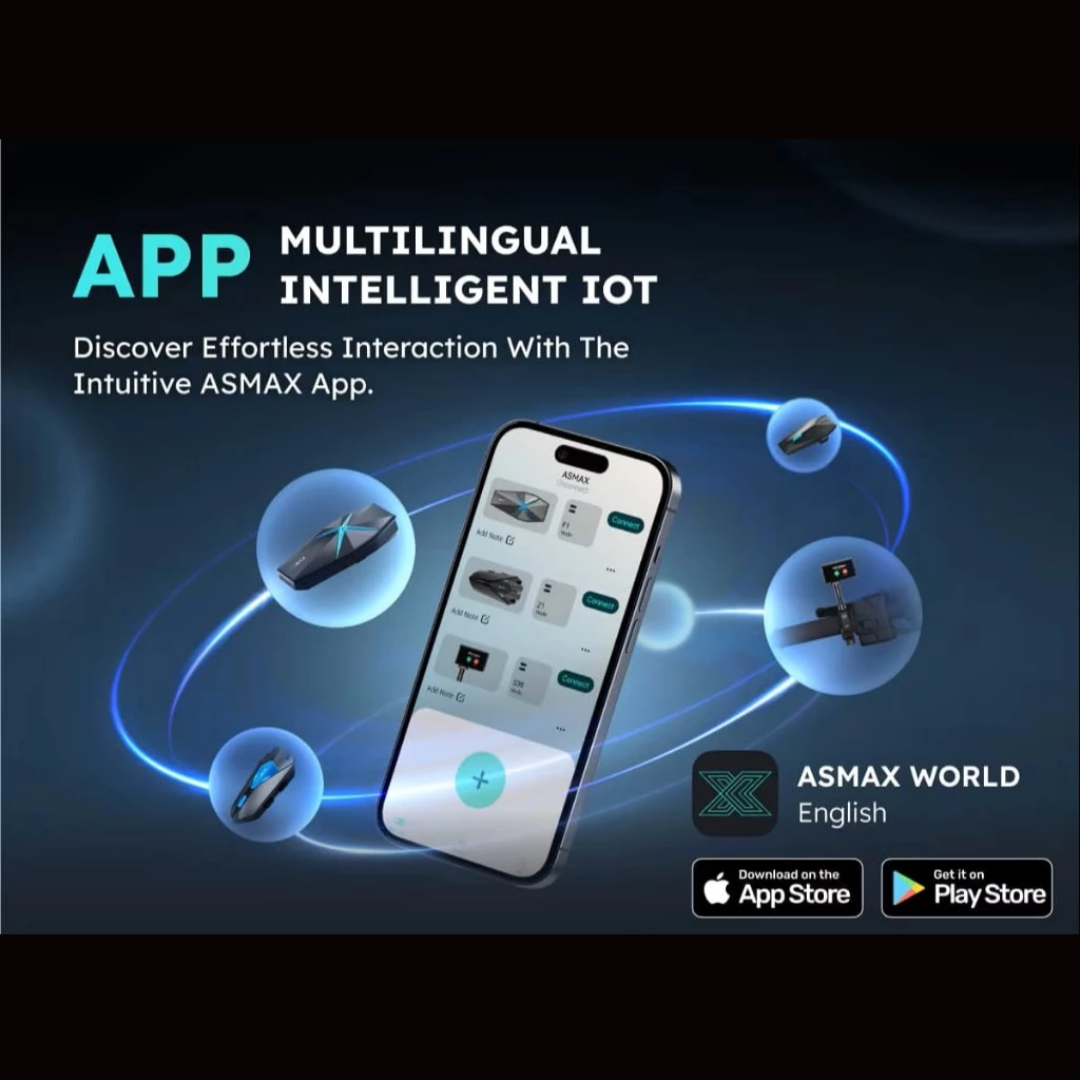 ASMAX F1 Pro MAX Mesh Intercom | Interkom Bluetooth Premium Motosikal | Diluluskan MCMC Malaysia