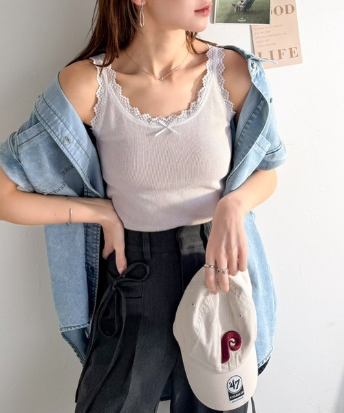 清貨價🔥🇯🇵mily bilet 蕾絲邊蝴蝶結Bra Top [兩色]