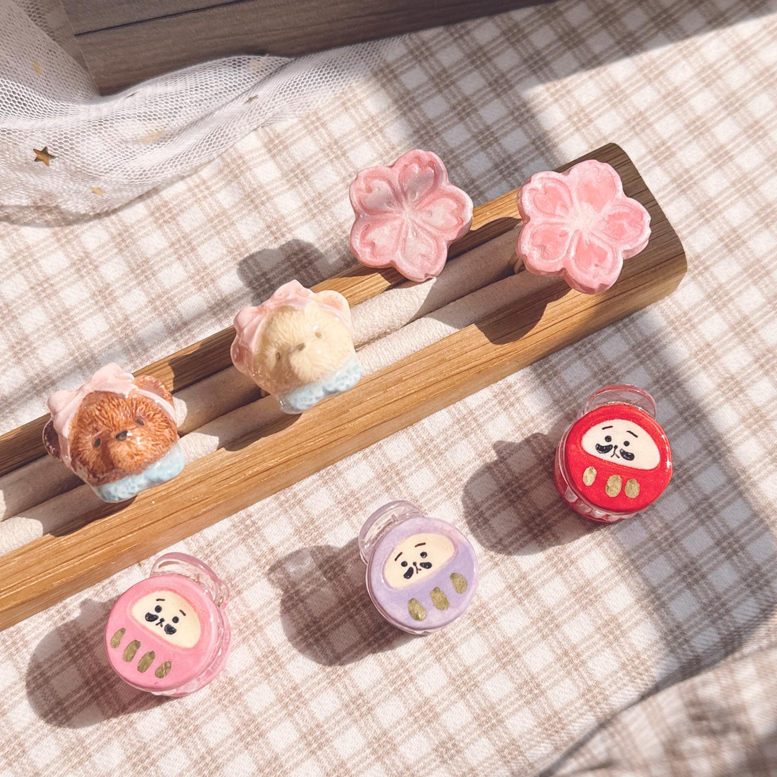 迷你手繪達摩小抓夾（多色）可客製色