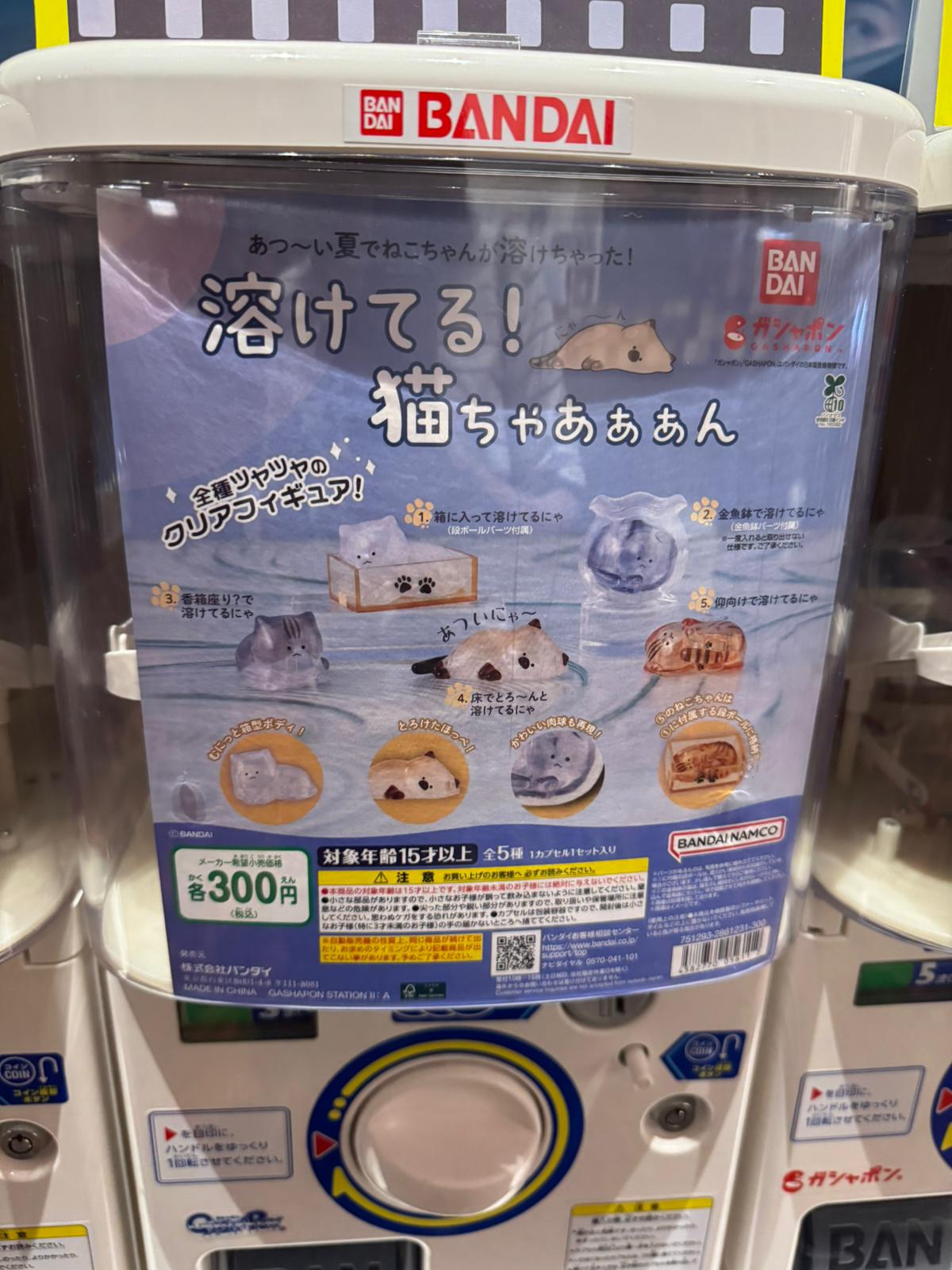 ✨連線商品需補運費✨Bandai 融化貓咪 透明公仔扭蛋