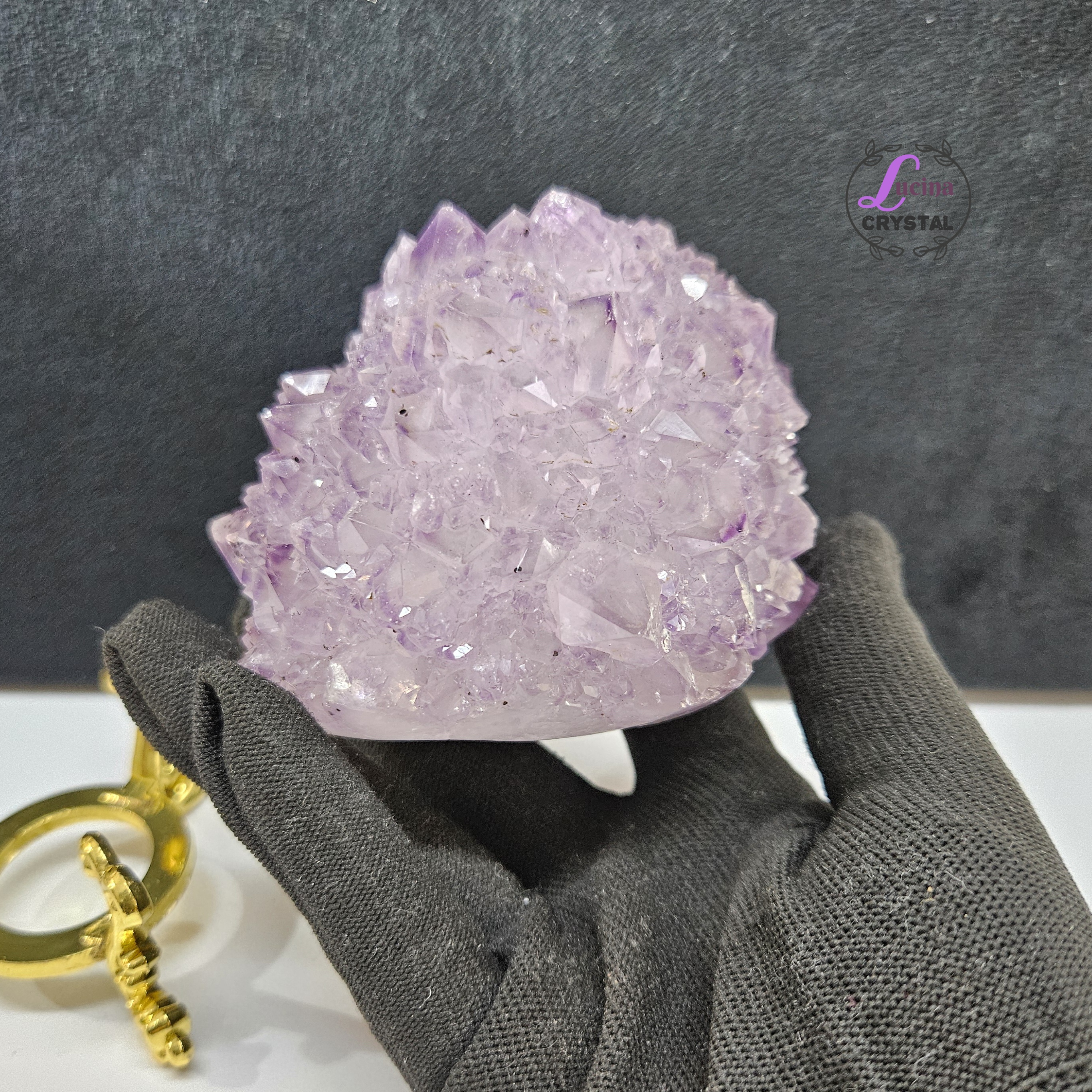 (Co#LC8554) 骨幹紫水晶花/Elestial Amethyst Flower 