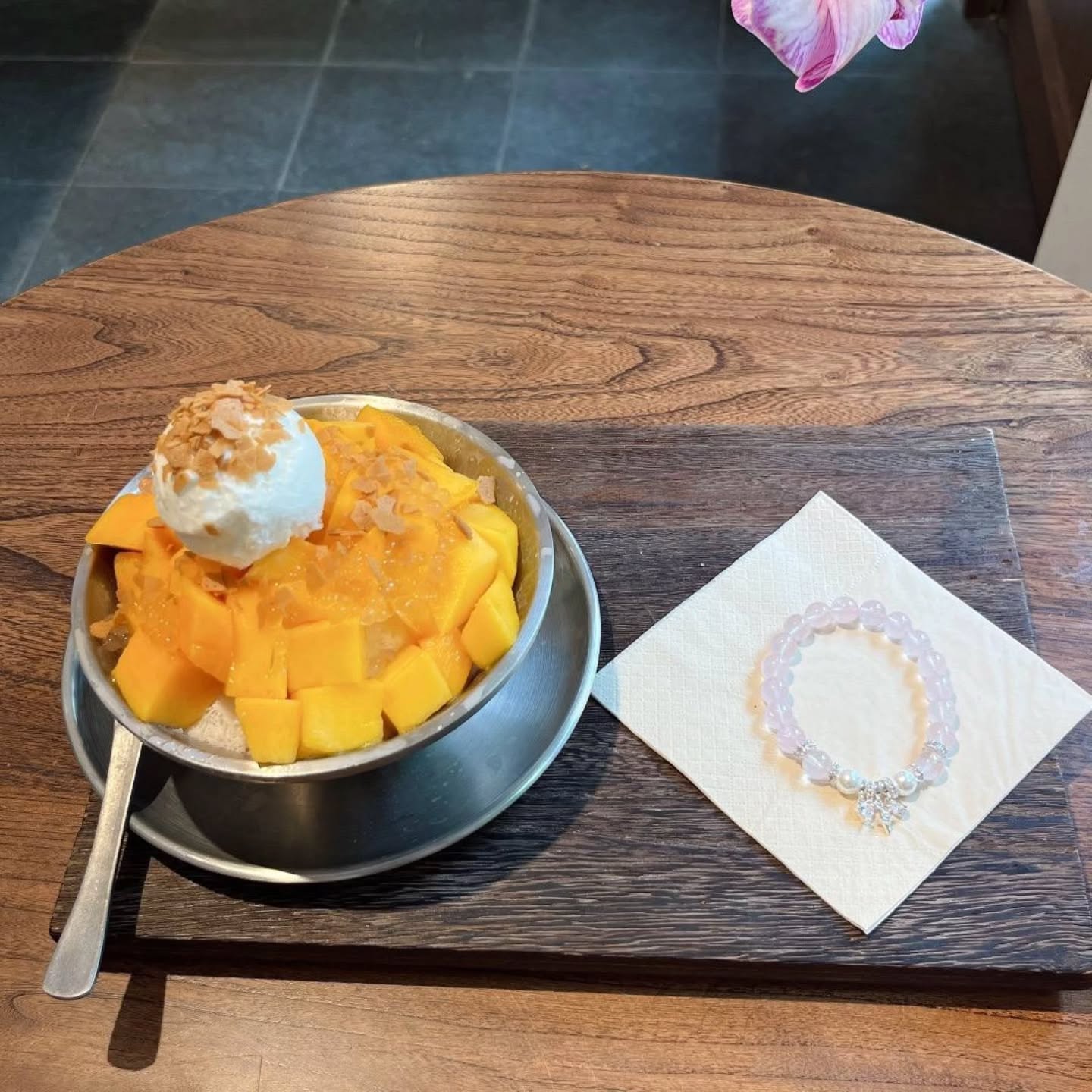 粉水晶珍珠手链 🇨🇳