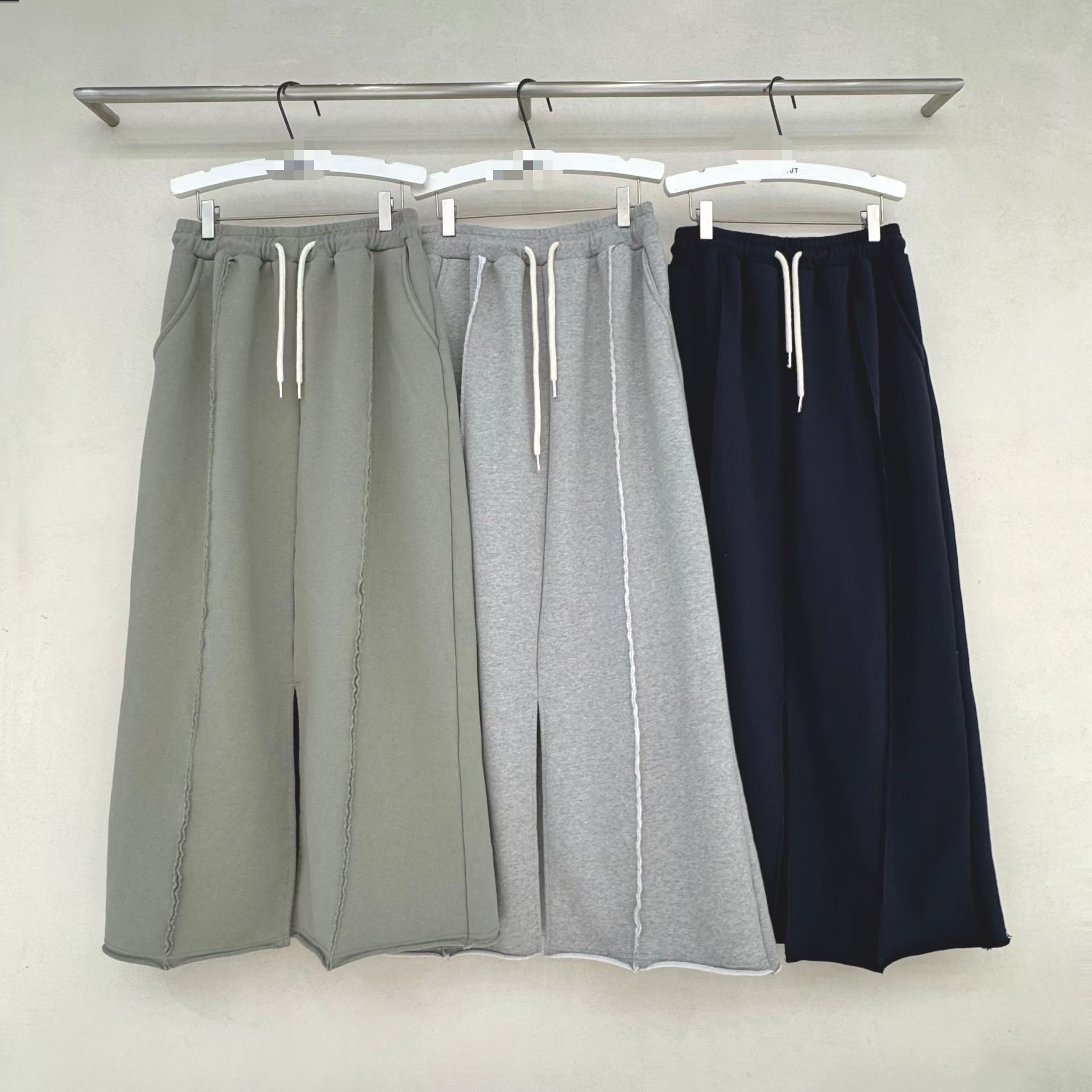 時尚休閒衛衣開衩長裙