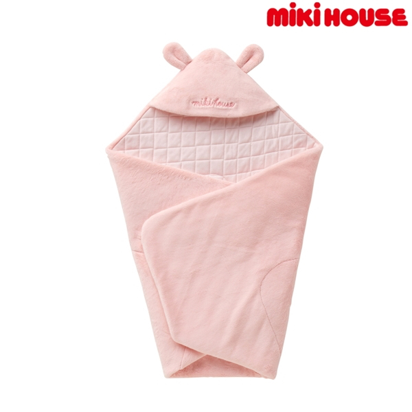 🇯🇵預訂 日本直送🇯🇵Miki House粉紅色日本製超細纖維絎縫包被襁褓