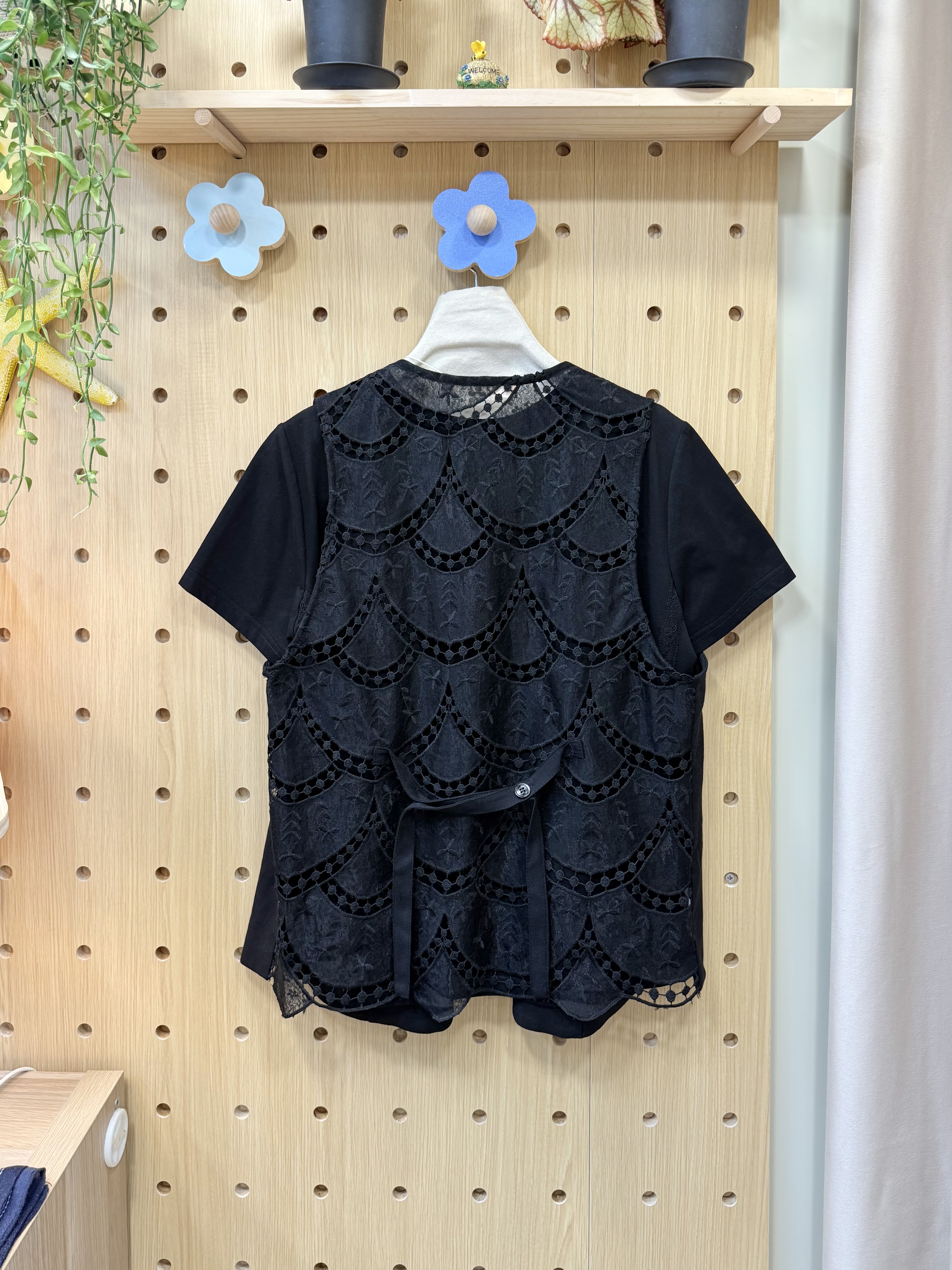 棉麻通花背心外套 M970 846501339