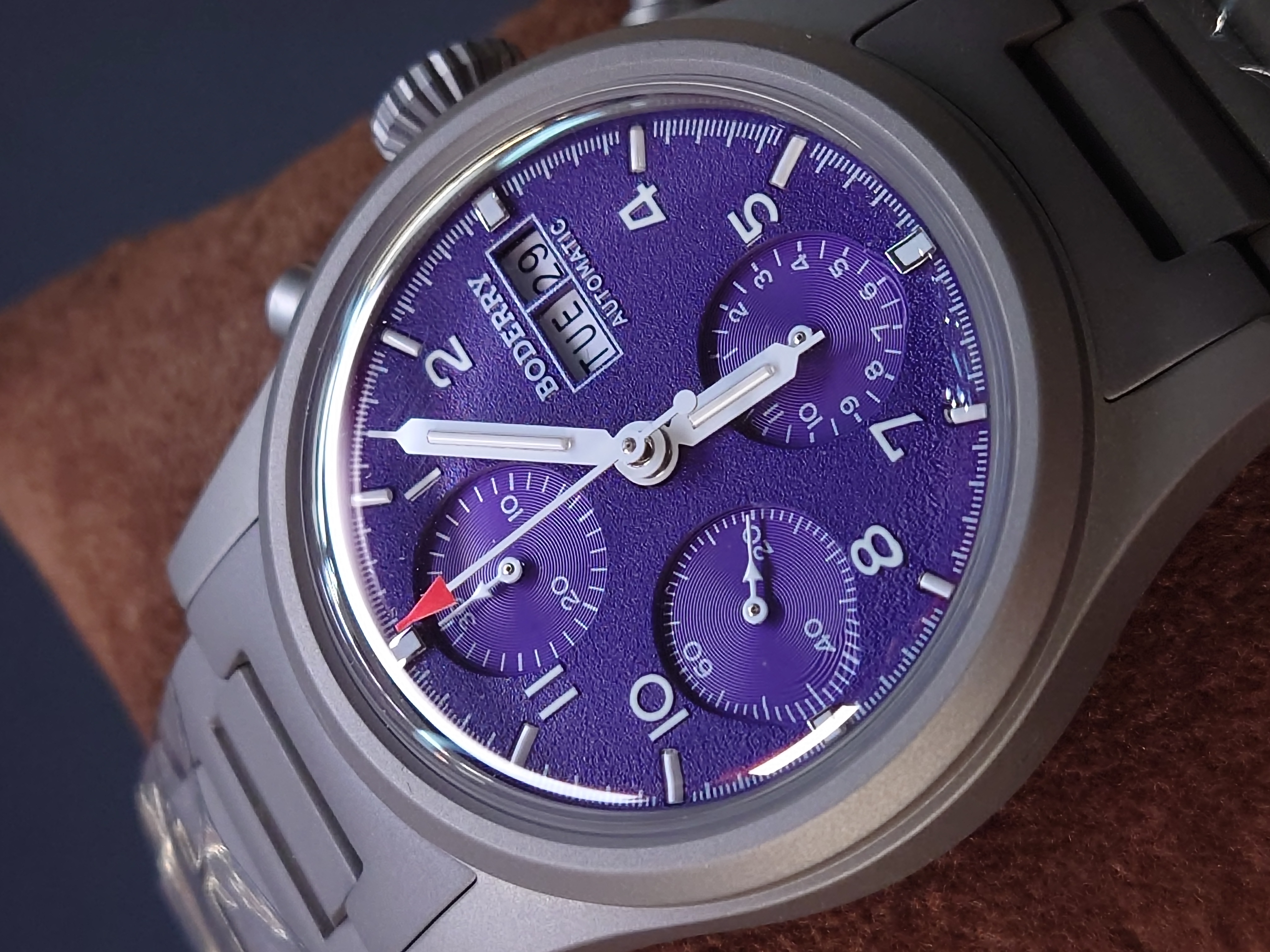 Boderry Landmaster Titanium Chronograph Automatic -  BD-A18T-06B Purple