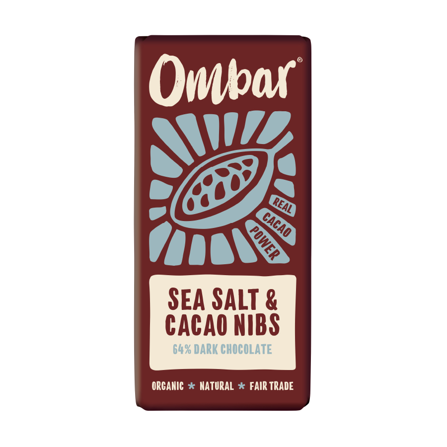 Ombar 有機海鹽可可碎朱古力（64%可可）SALT & NIBS Chocolate Bar - Organic (70g)