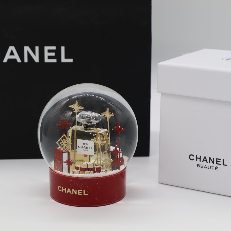 Chanel 香奈兒 N°5 聖誕限量 透明 玻璃 水晶球 雪景球