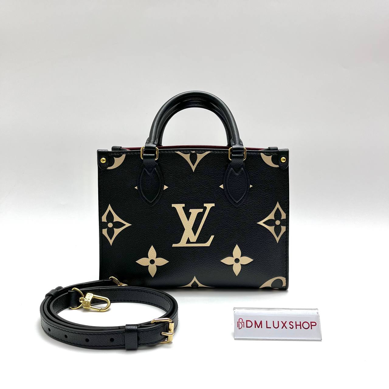 LV Bicolour Black Empreinte Leather OnTheGo PM