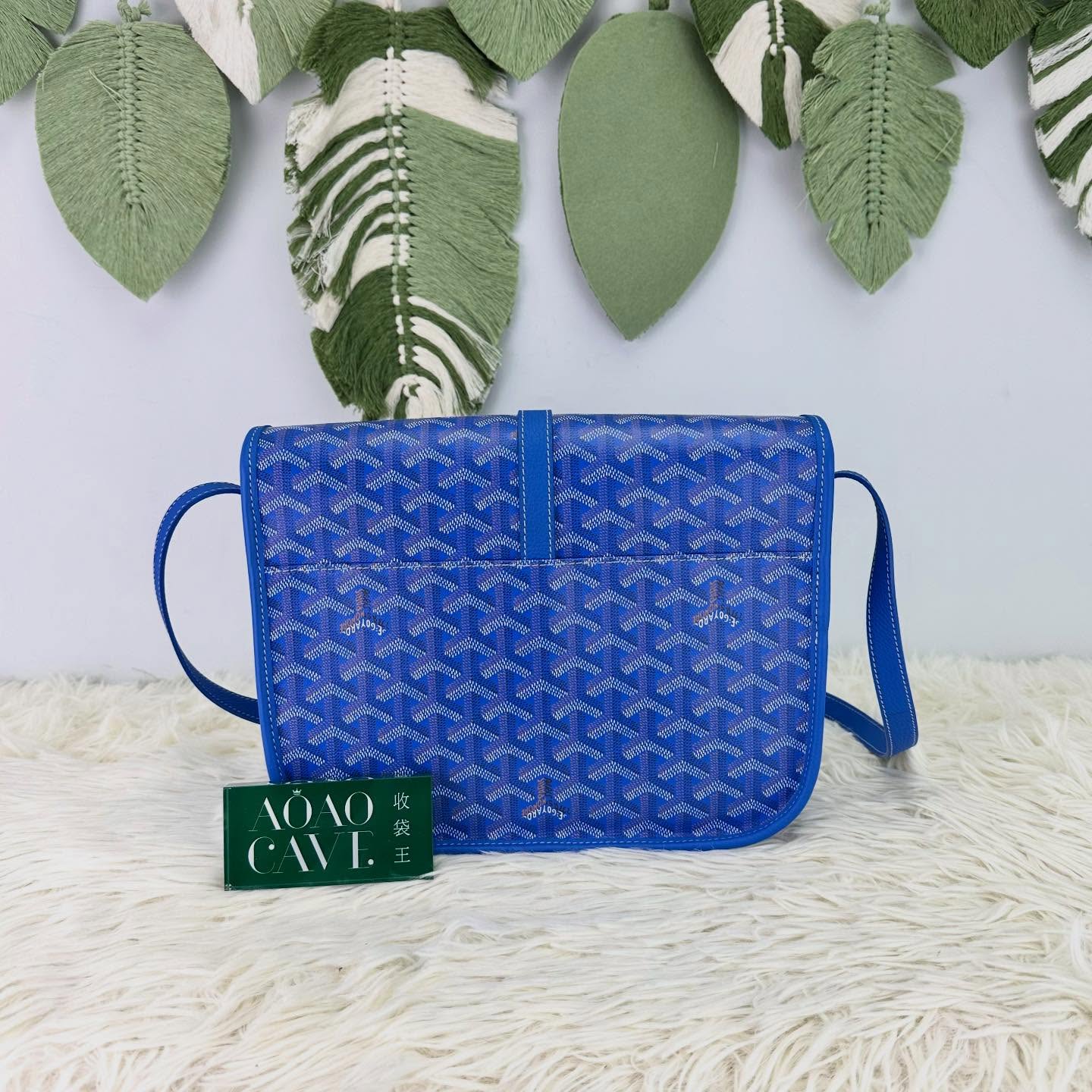 GOYARD🤍PRE OWNED Belvédère 天藍色郵差包 2023年全套有單💙
