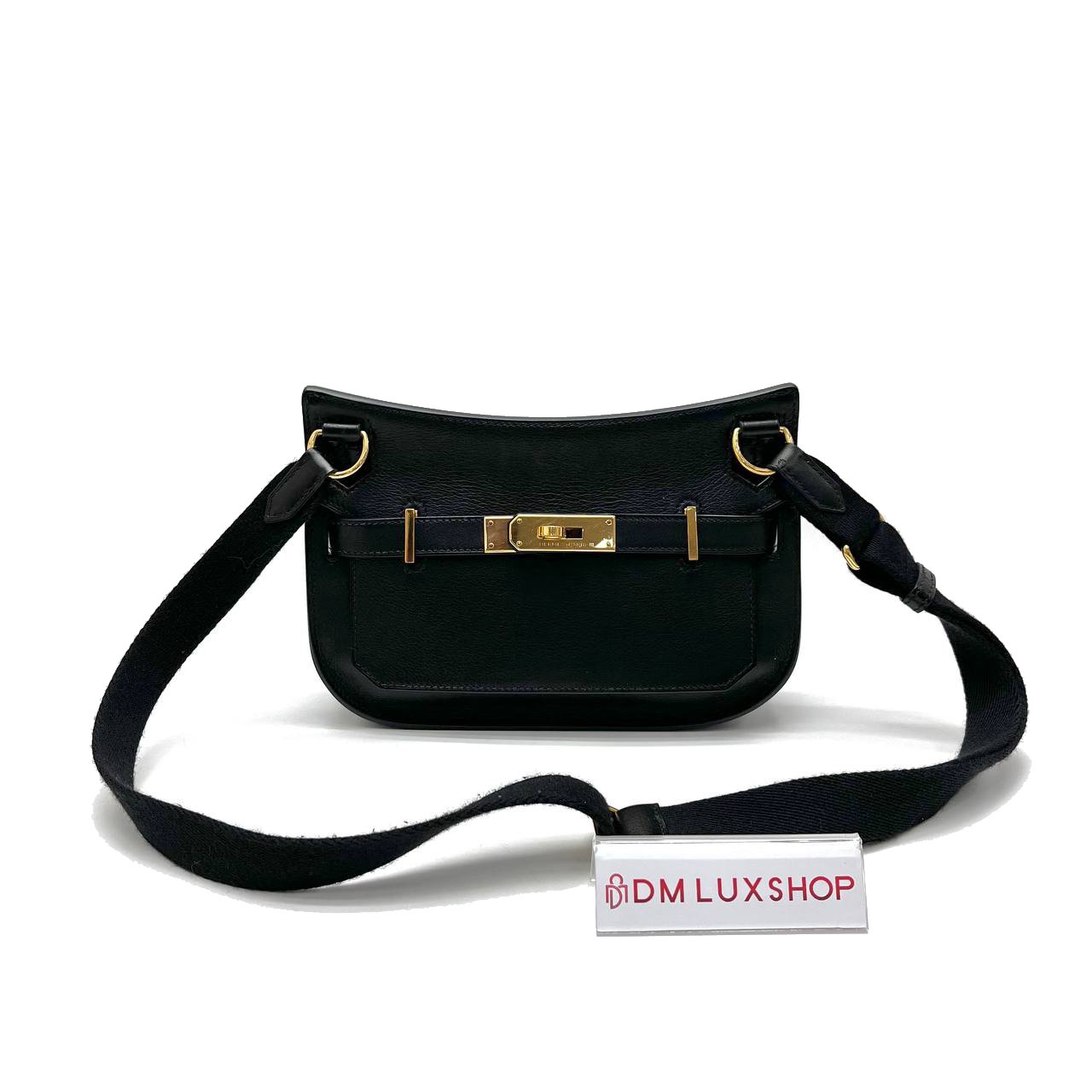 Hermes Black Calf Leather Mini Jypsiere (Stamp B)