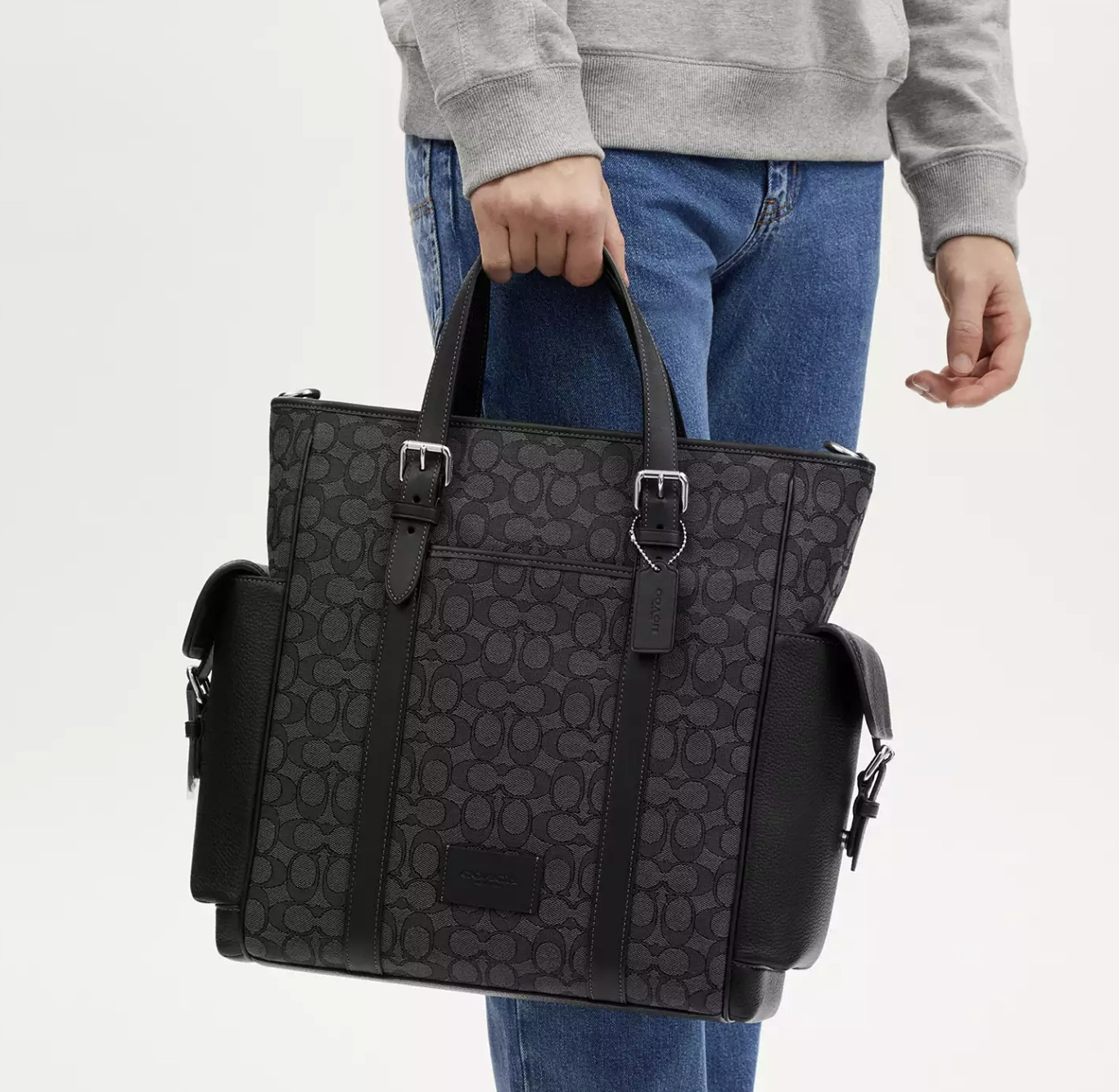 Coach Sprint Tote in Signature Jacquard 