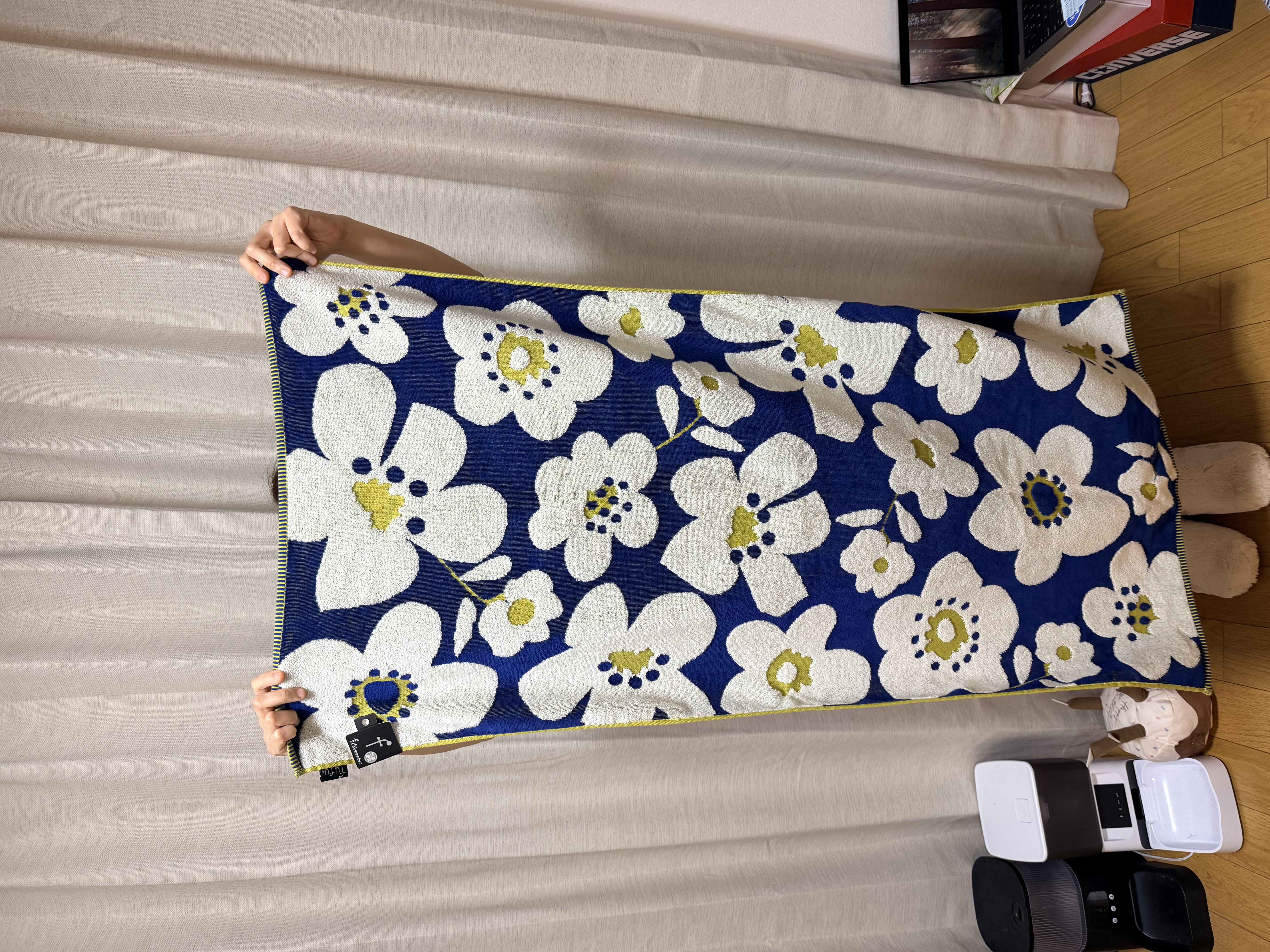 日本花花長毛巾