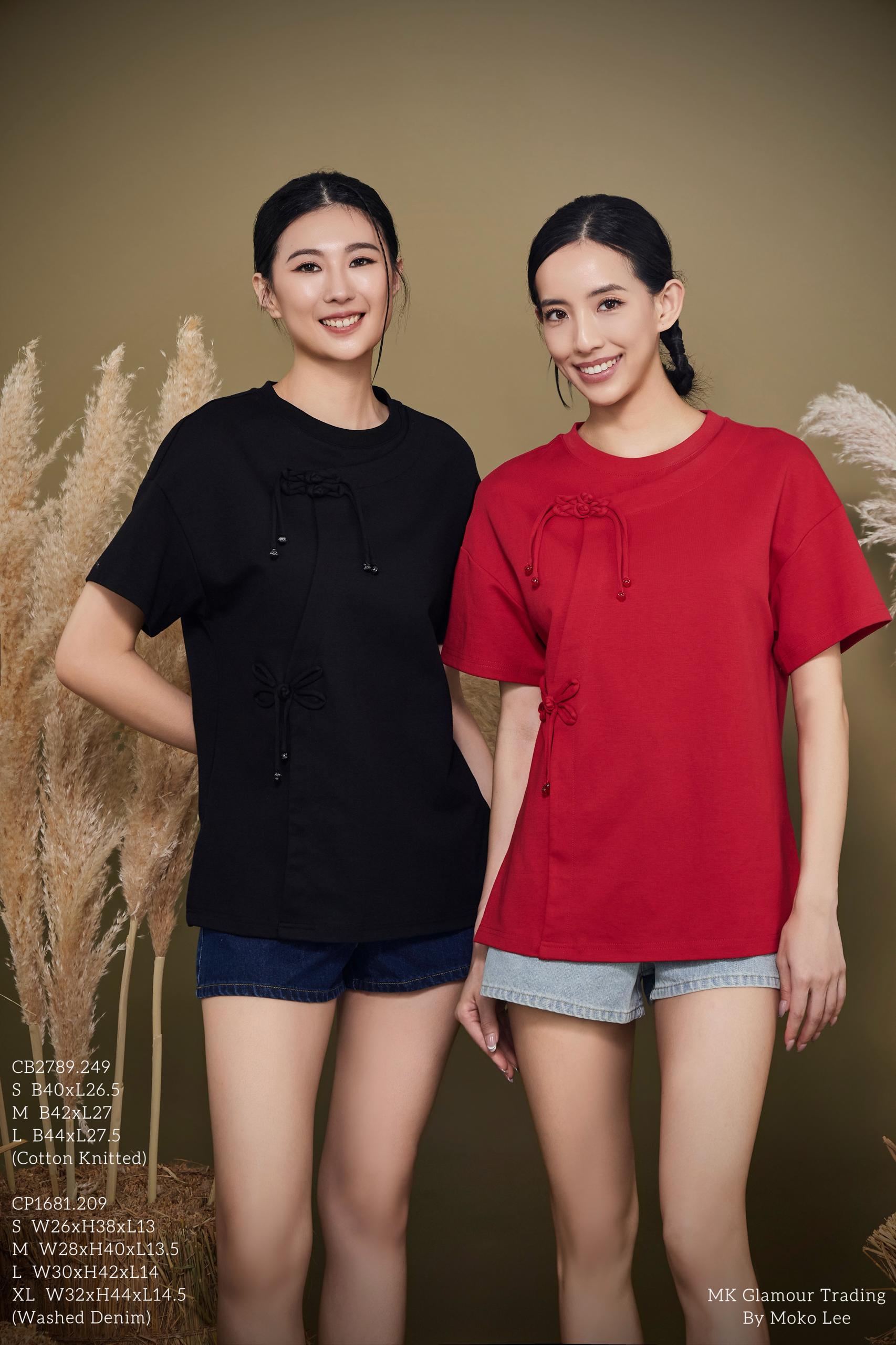 CB2789 QI CHINESE KNOT TEE TOP
