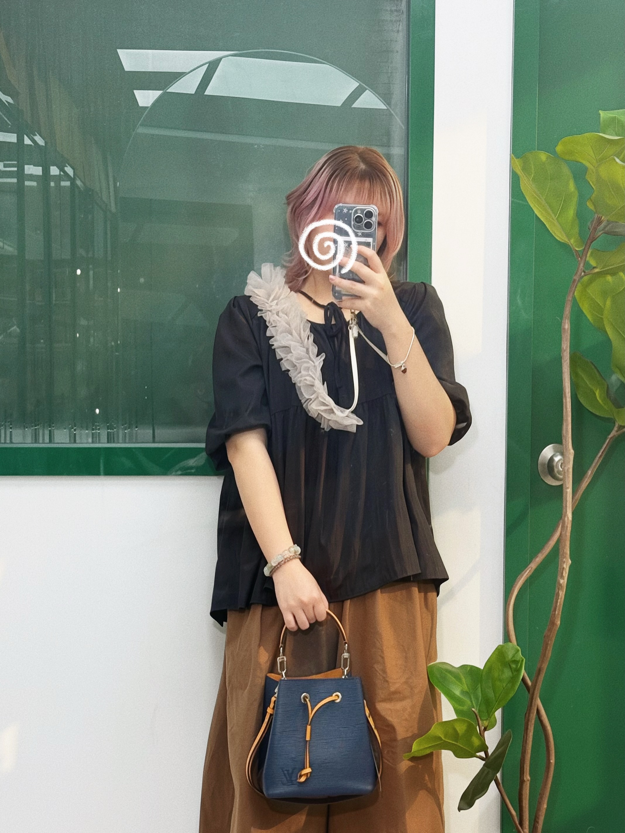 Lv👜 PRE OWNED 🛍️藍色樹皮紋 水桶包 晶片款 🖤
