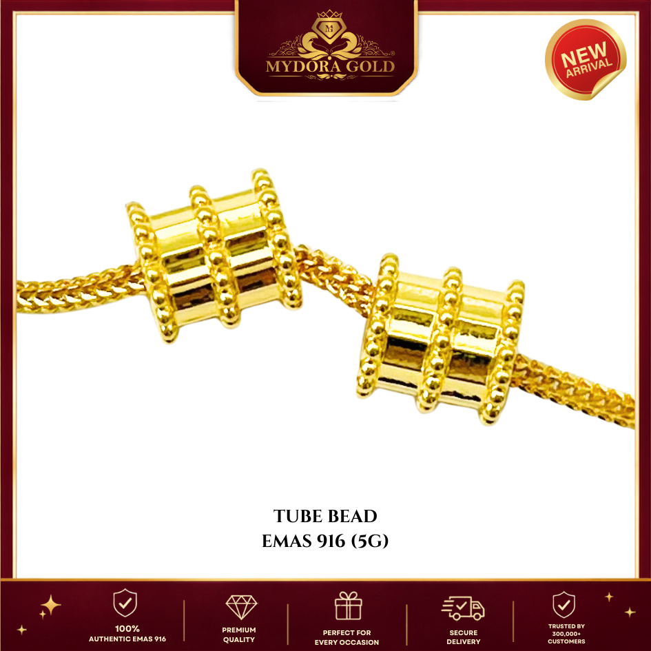 MYDORA Emas 916 Tube Bead (5G) l EMAS 916/22K