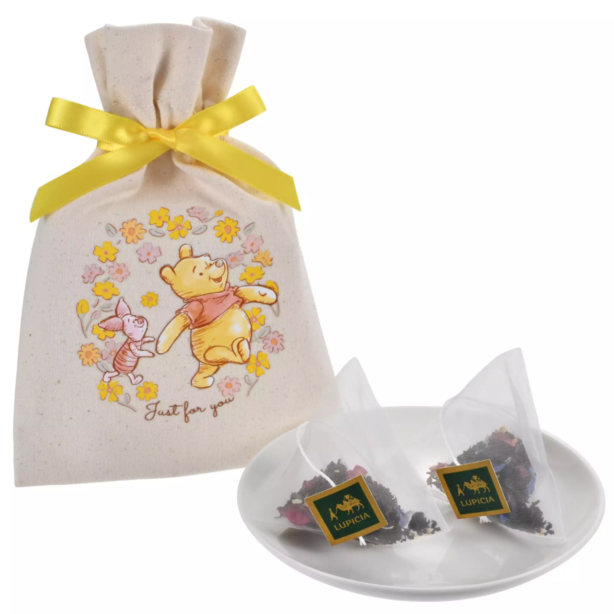 預訂 LUPICIA  麝香茉莉茶葉連索繩袋 Marie Minnie Alice Pooh 