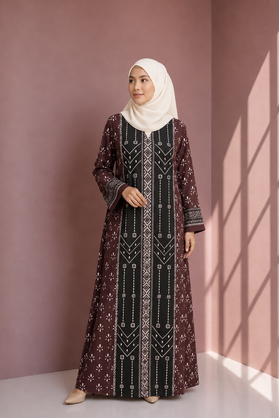 ARABIAN Premium Satin - Maroon Black