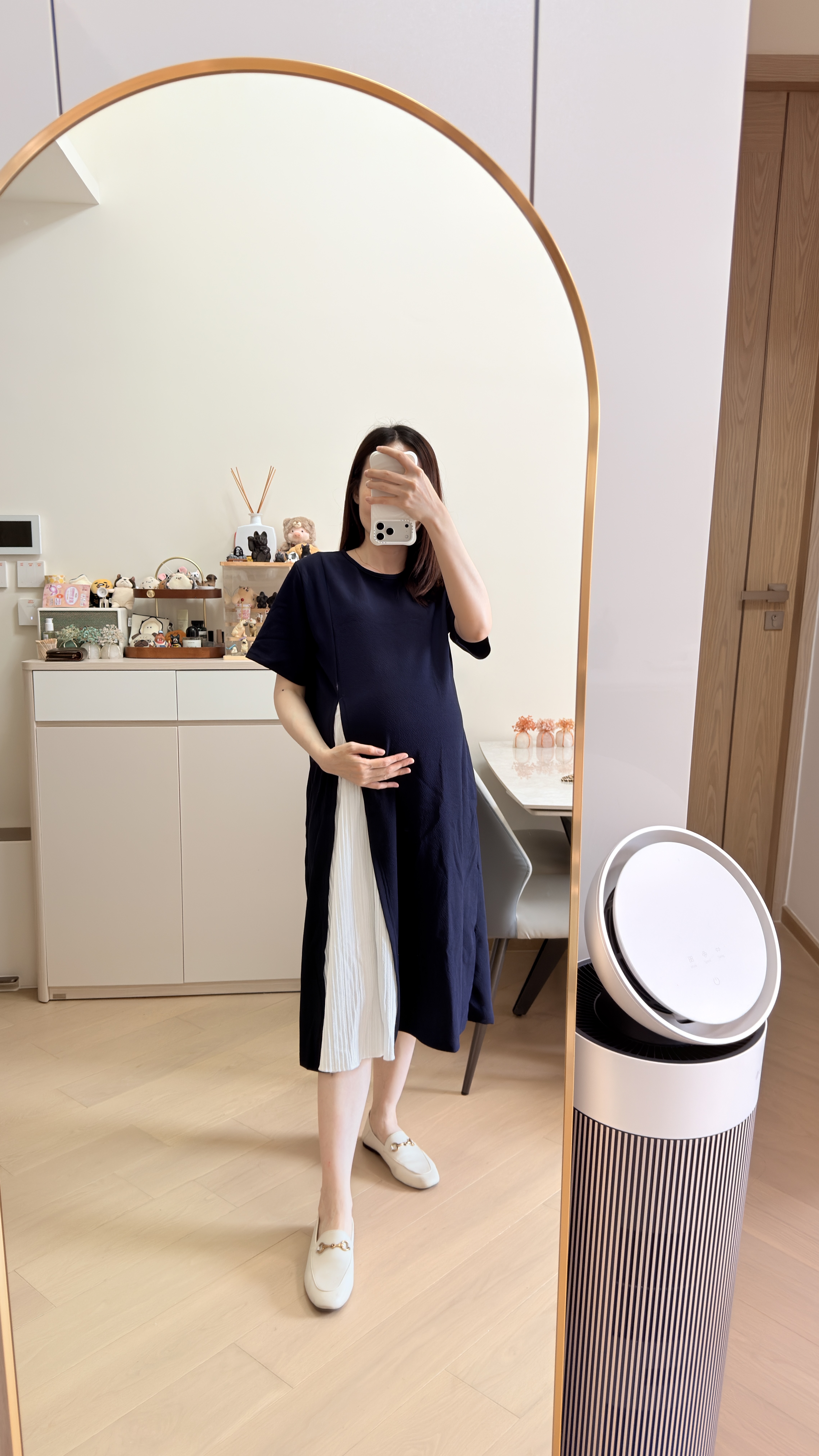 Pleated Chiffon Dress