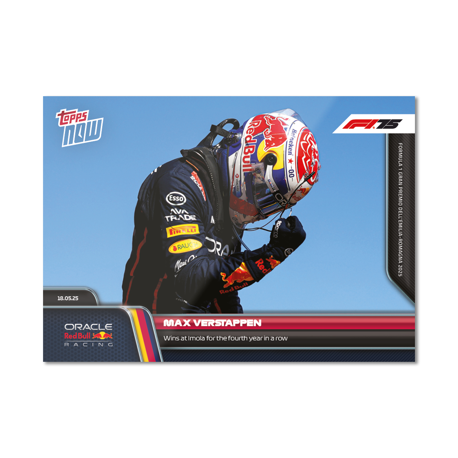 Max Verstappen - 2025 F1 Topps NOW® #37 Emilia-Romagna GP 贏車卡｜PR 2,389