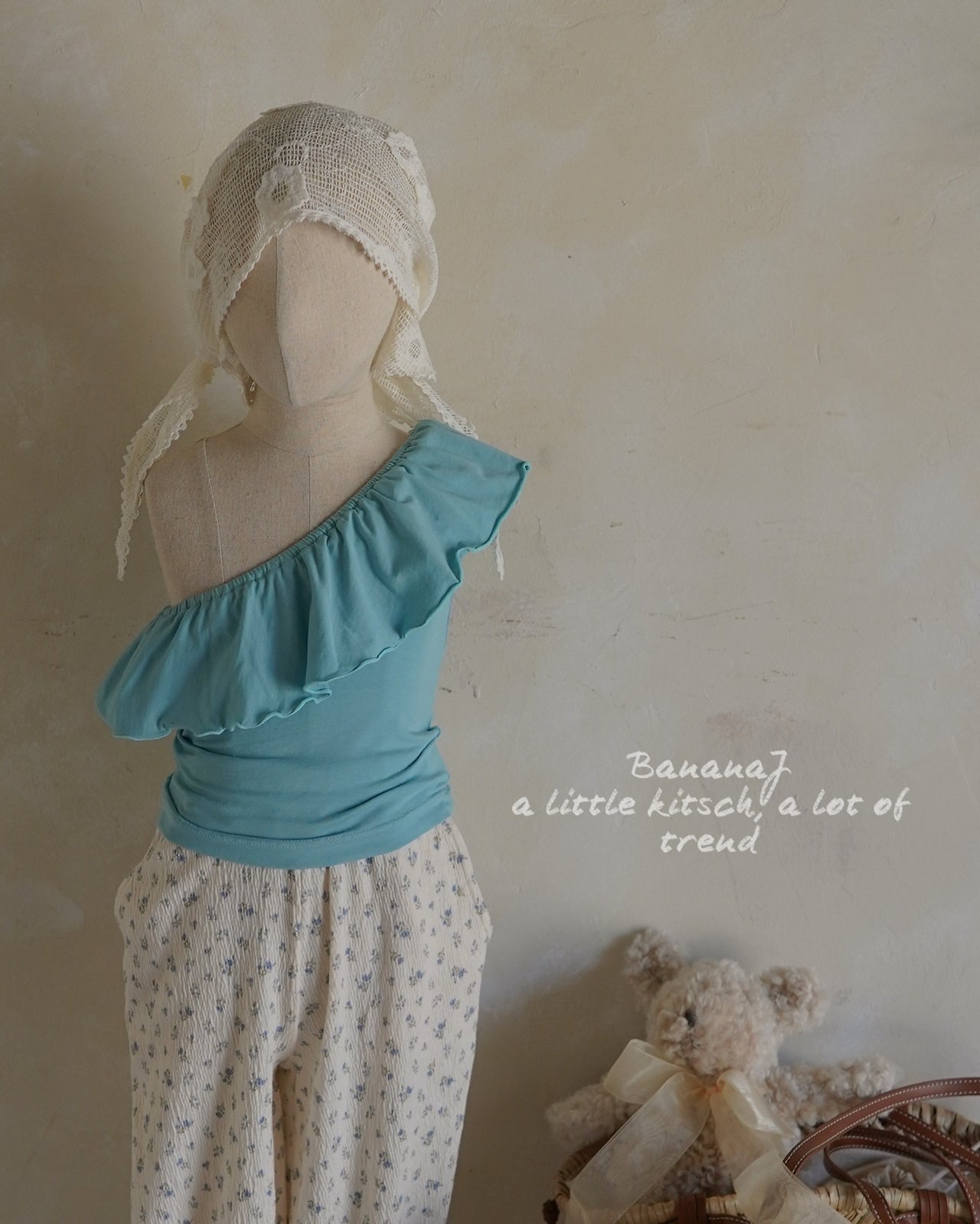 Bananaj | frill sleeveless (Blue M100-110)