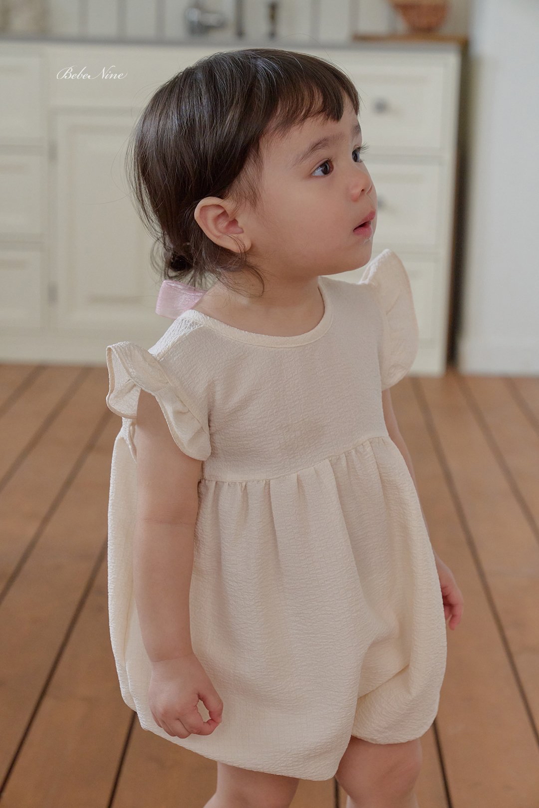 ☀️預訂 韓國直送☀️🇰🇷Bebenine兩色後背絲帶荷葉邊袖連身服