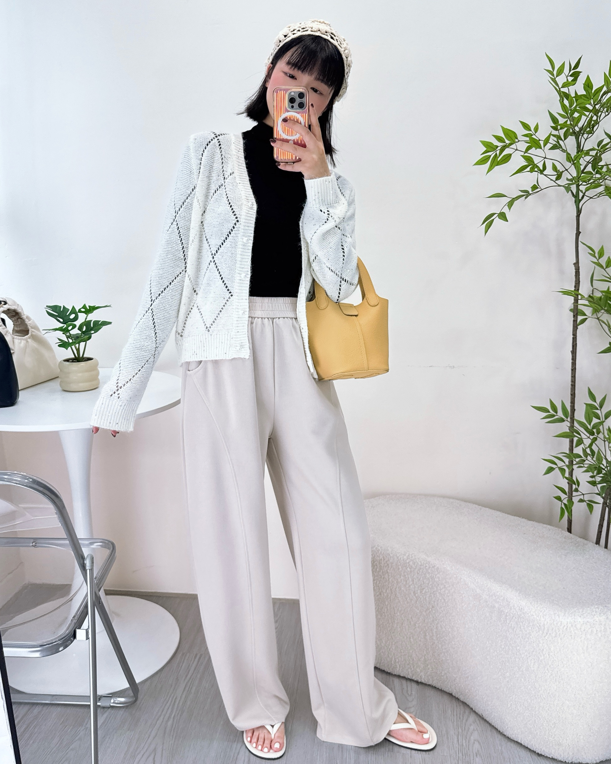 滑嘟嘟免燙牛奶棉料休閒褲 4色