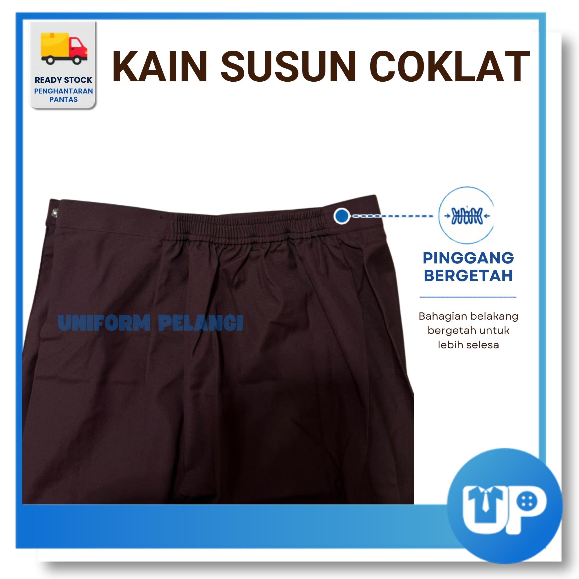 Falcon MRSM Kain Susun Coklat Sekolah Menengah Cotton School Uniform
