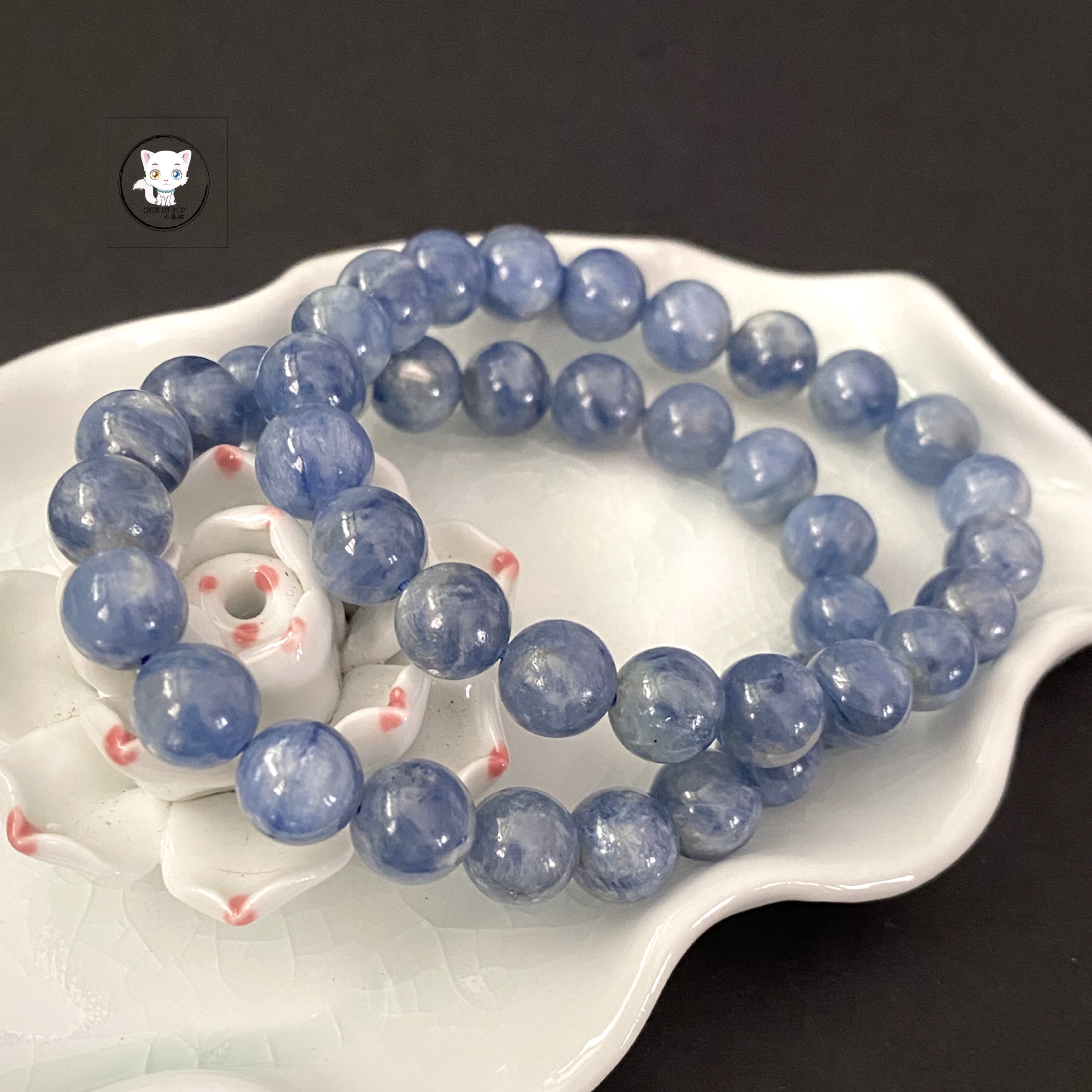 美國原色藍晶石手鏈 9mm